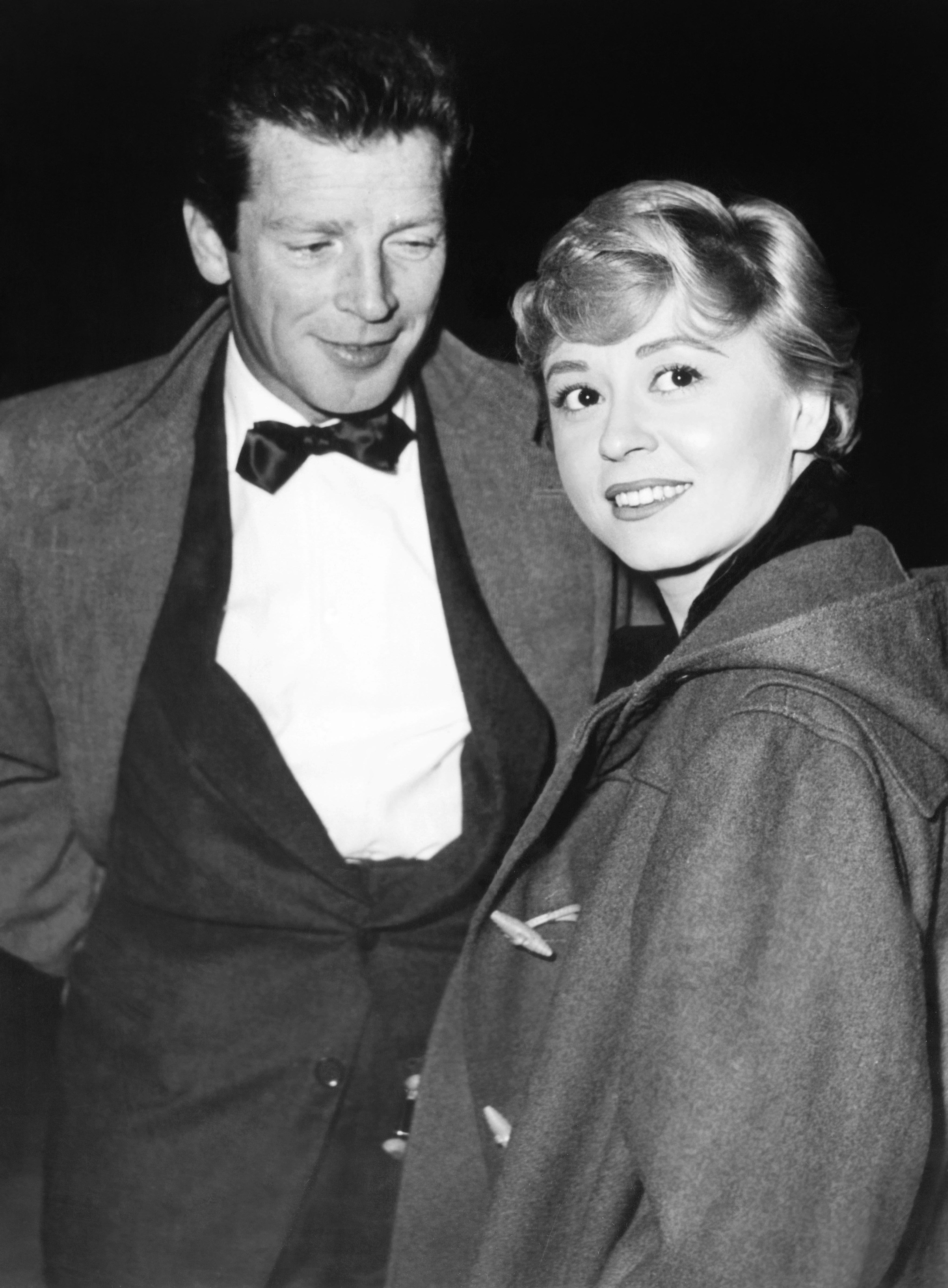 Nel 1955 con il coprotagonista del film "Il bidone", Richard Basehart