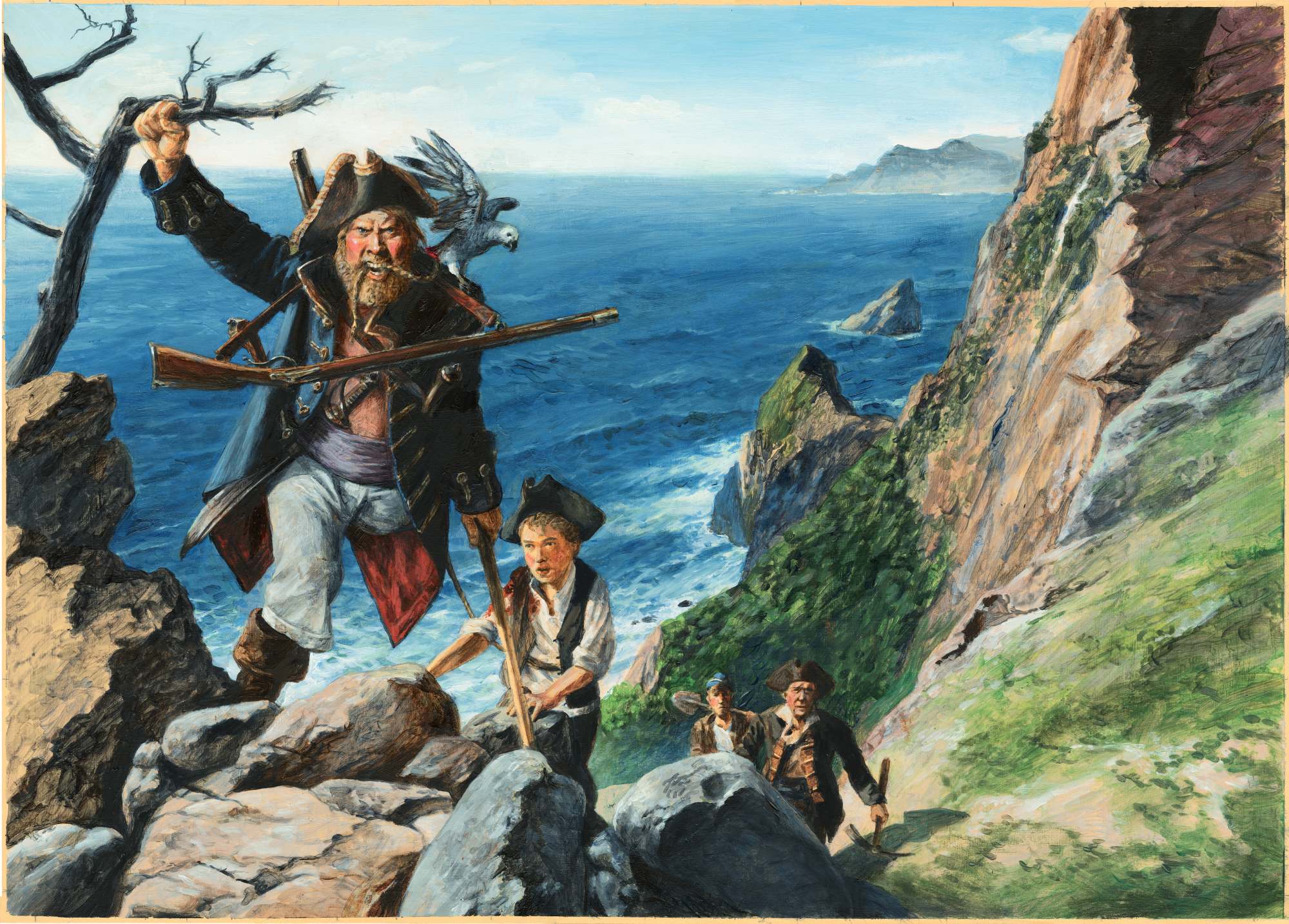 "L’isola del tesoro" di Robert Louis Stevenson, illustrazioni di Maurizio Quarello (Orecchio Acerbo)