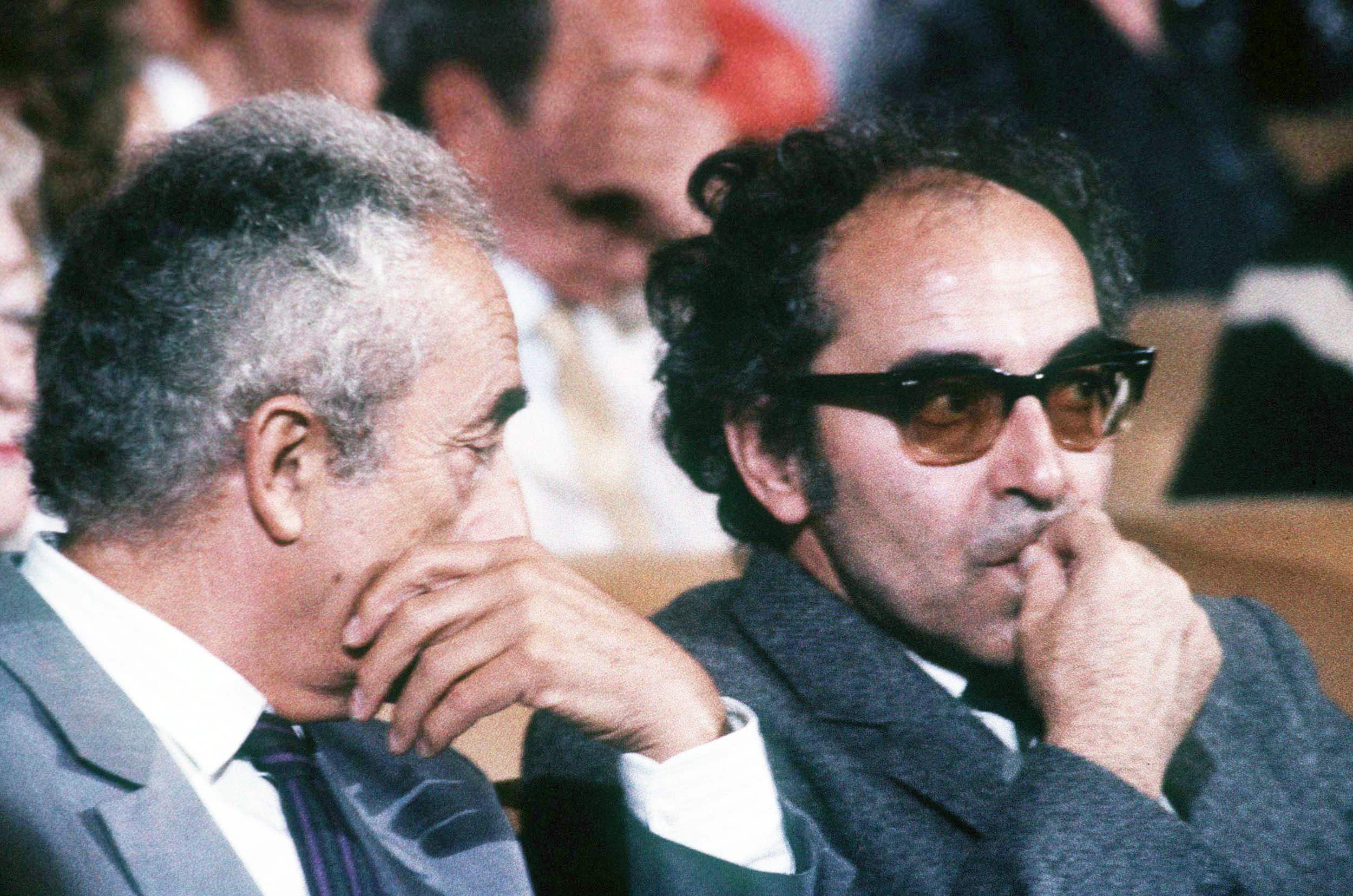Con il regista francese Jean Luc Godard nel 1972