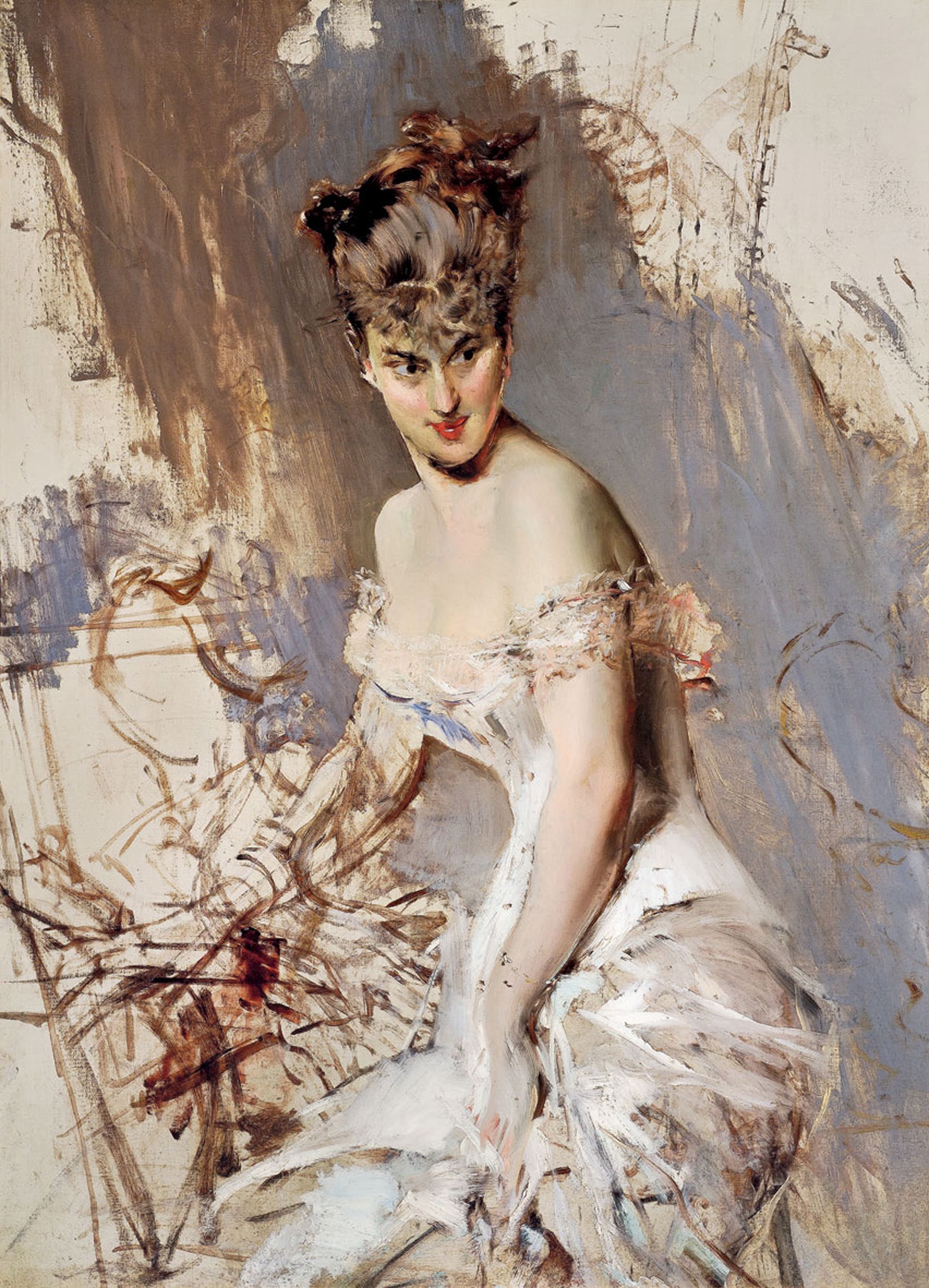 Giovanni Boldini "Ritratto dell'attrice Alice Regnault", 1880 ca. Olio su tela, 102 x 84 cm. Collezione privata. Courtesy Museo Archives Giovanni Boldini Macchiaioli
