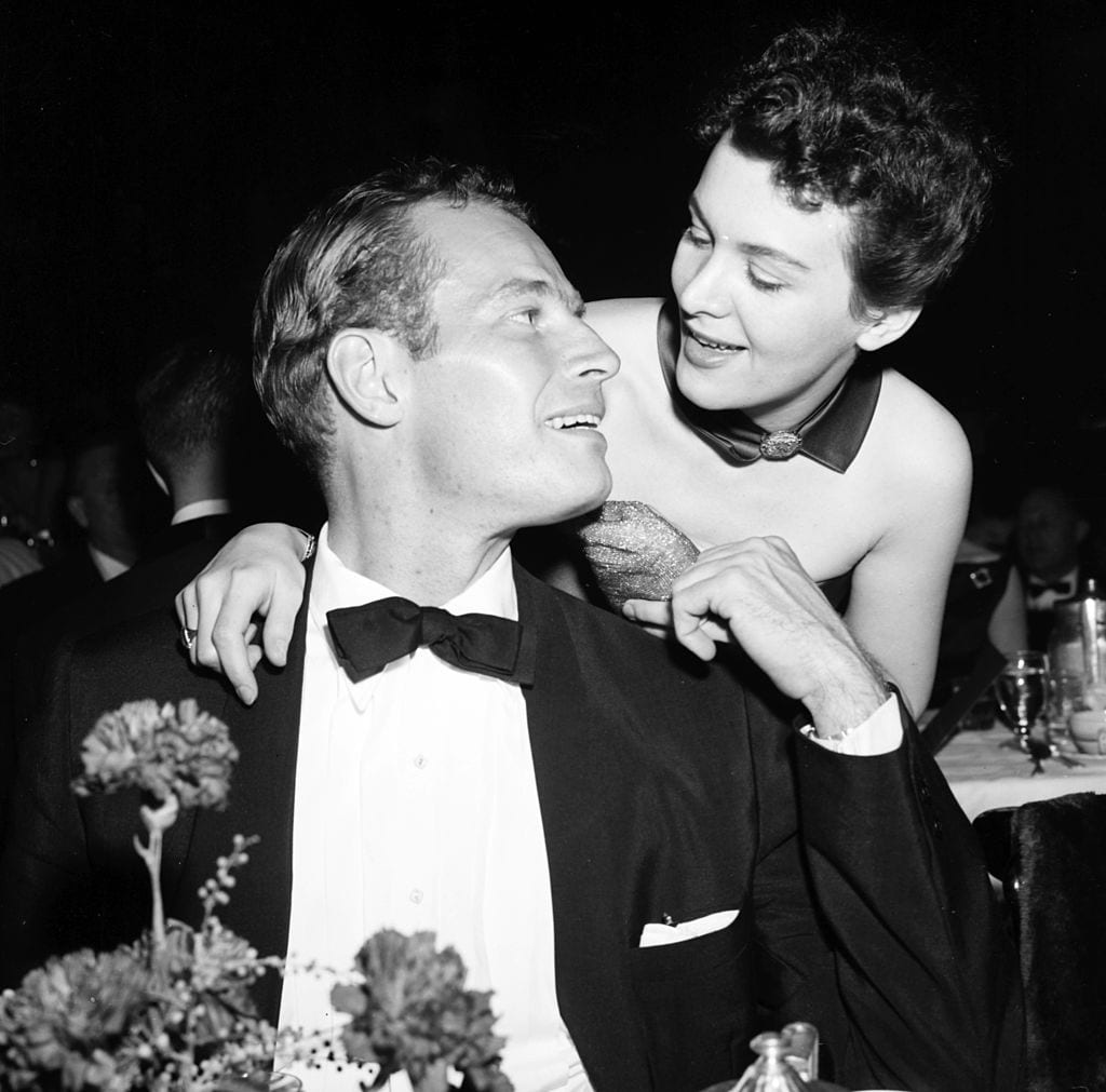 1955. Con la moglie Lydia