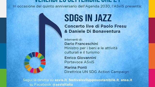 SDGs IN JAZZ. Concerto live con Paolo Fresu e Daniele Di Bonaventura