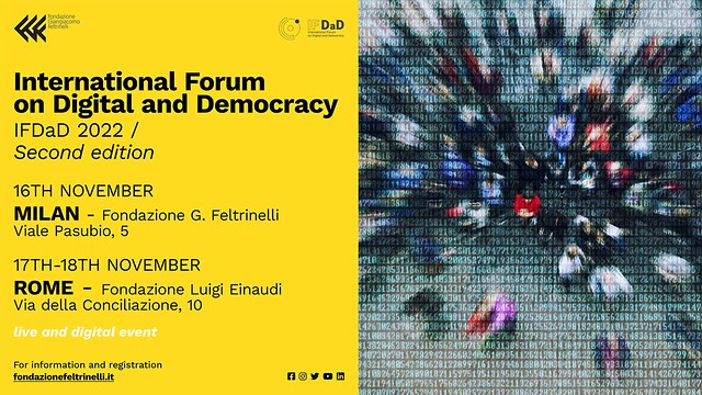 Fondazione Feltrinelli: "International Forum on Digital and Democracy"