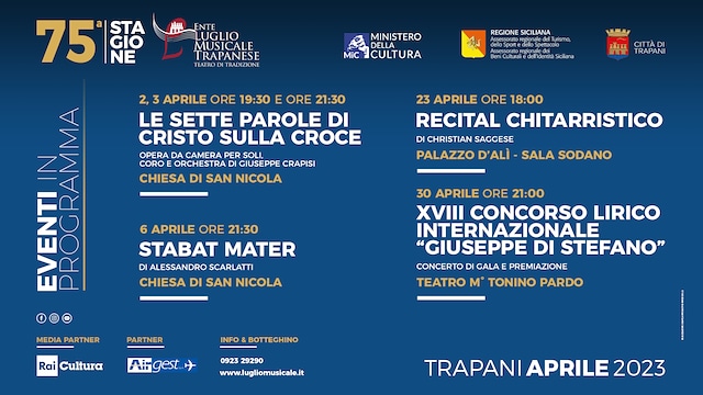 Al via il cartellone 2023 del Luglio Musicale Trapanese