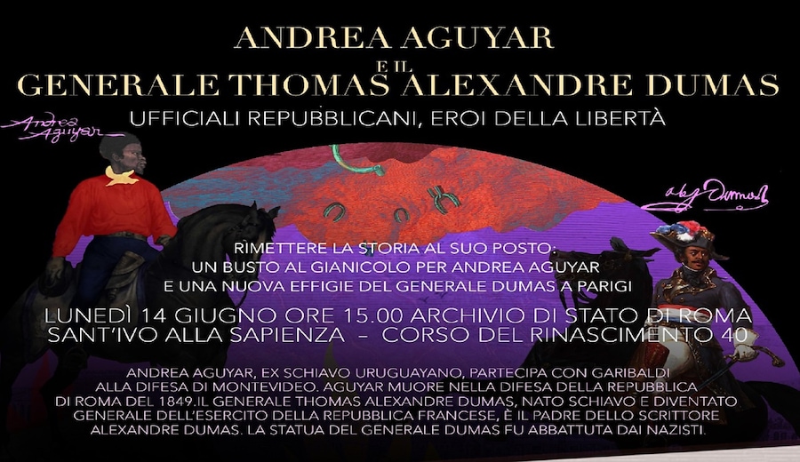 Andrea Aguyar e il Generale Thomas Alexandre Dumas