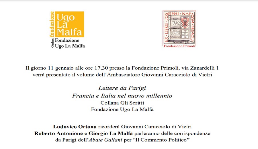 Presentazione di "Lettere da Parigi" di Giovanni Caracciolo di Vietri