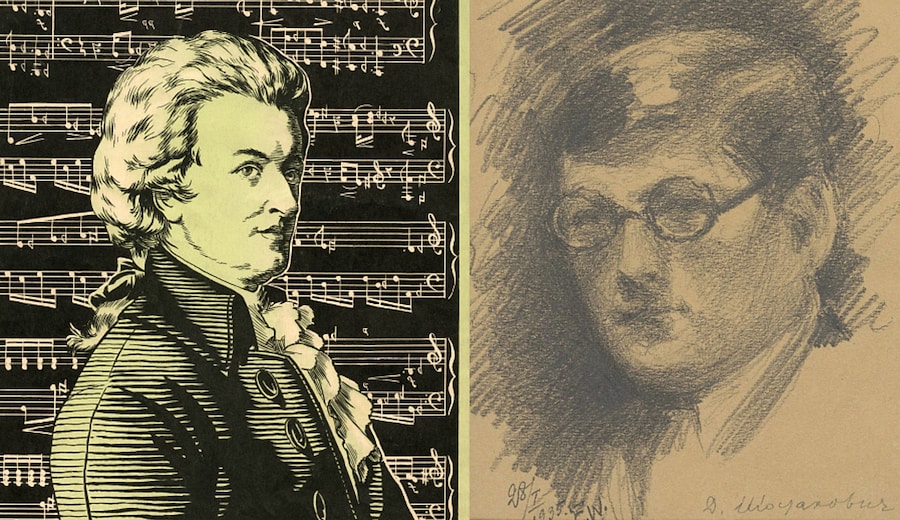 Wolfgang Amadeus Mozart e Dmitrij Šostakovič : le note di sala di Daniele Spini