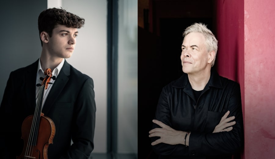 Il giovanissimo Andrea Cicalese violino solista con l'Orchestra Rai