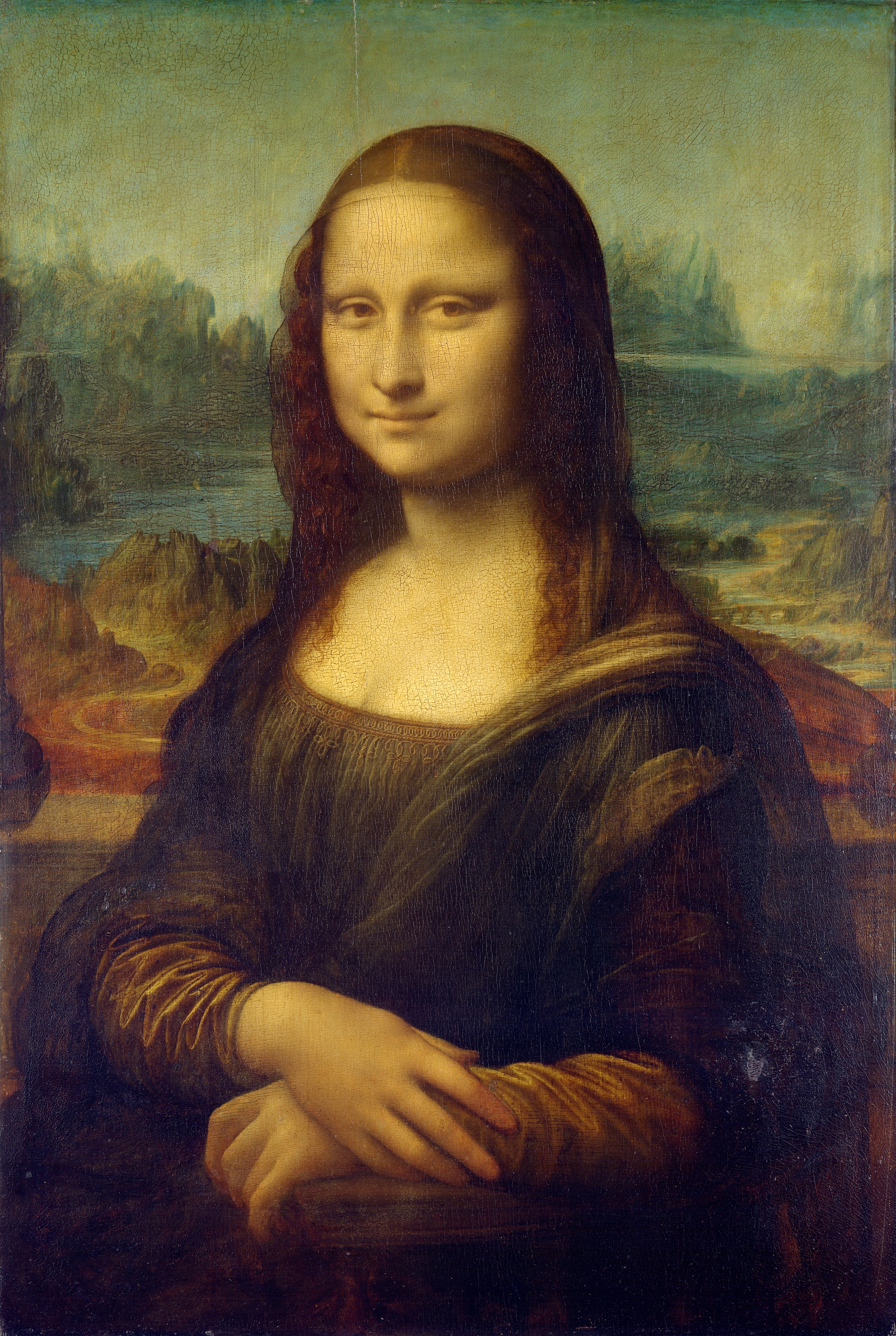 "La Gioconda" nota anche come "Monna Lisa" è un dipinto a olio su tavola di legno dalle dimensioni di 77 cm d'altezza x 53 cm di base e 13 mm di spessore, databile al 1503-1504 circa e conservato nel Museo del Louvre di Parigi.