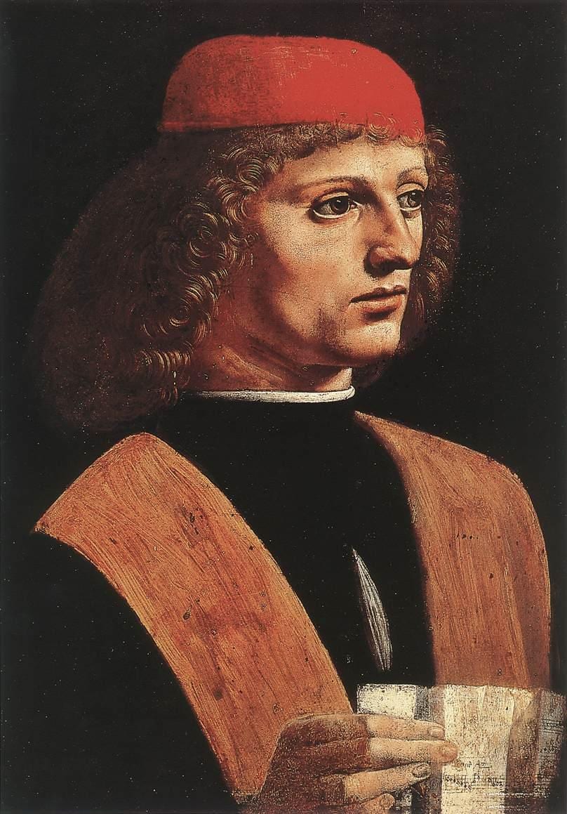 "Ritratto di musico" è un dipinto a olio su tavola (44,7x32 cm), databile al 1485 circa e conservato nella Pinacoteca Ambrosiana di Milano.