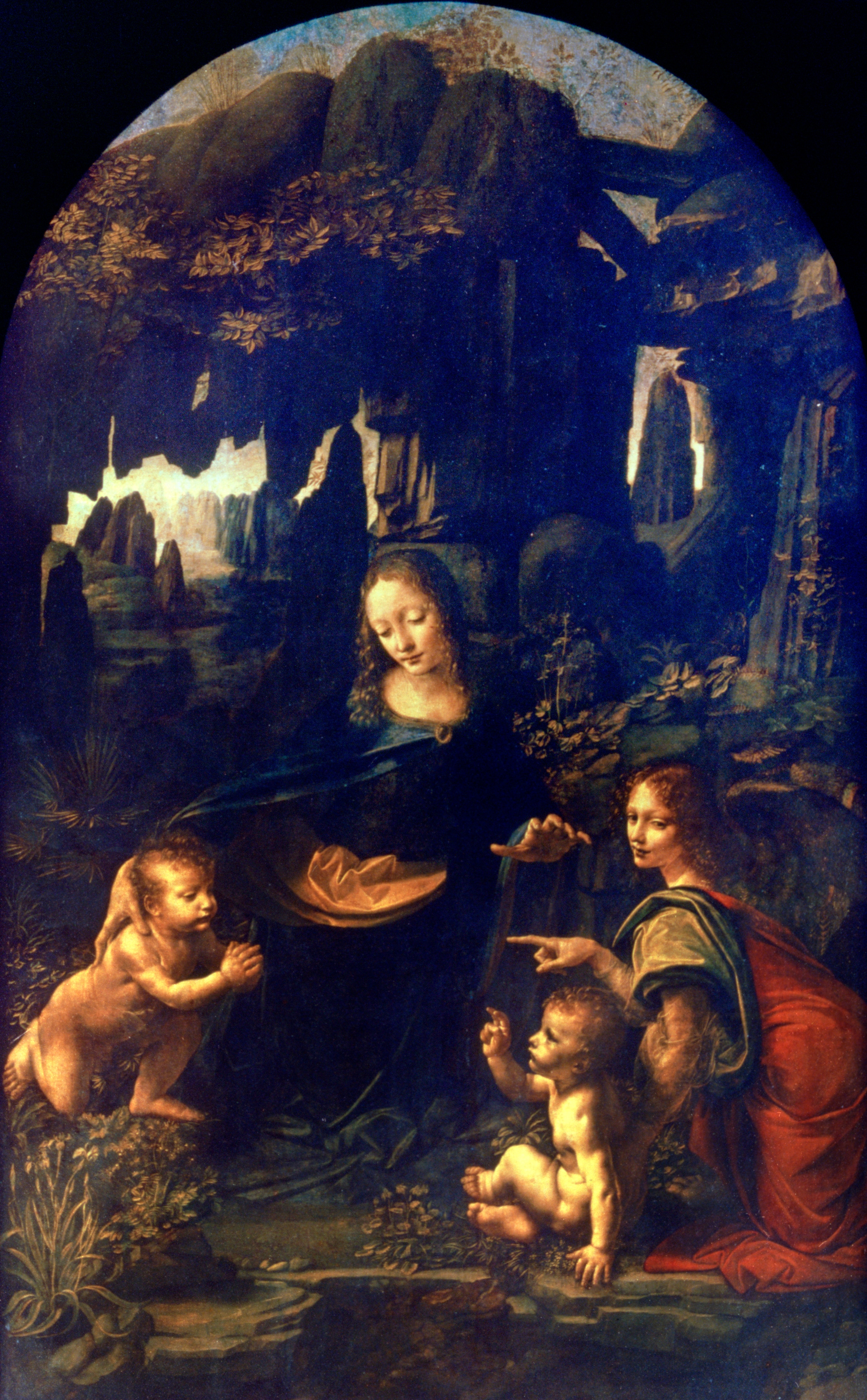 "Vergine delle Rocce" è un dipinto a olio su tavola trasportato su tela (199x122 cm) di Leonardo da Vinci, databile al 1483-1486 e conservato nel Musée du Louvre di Parigi.
