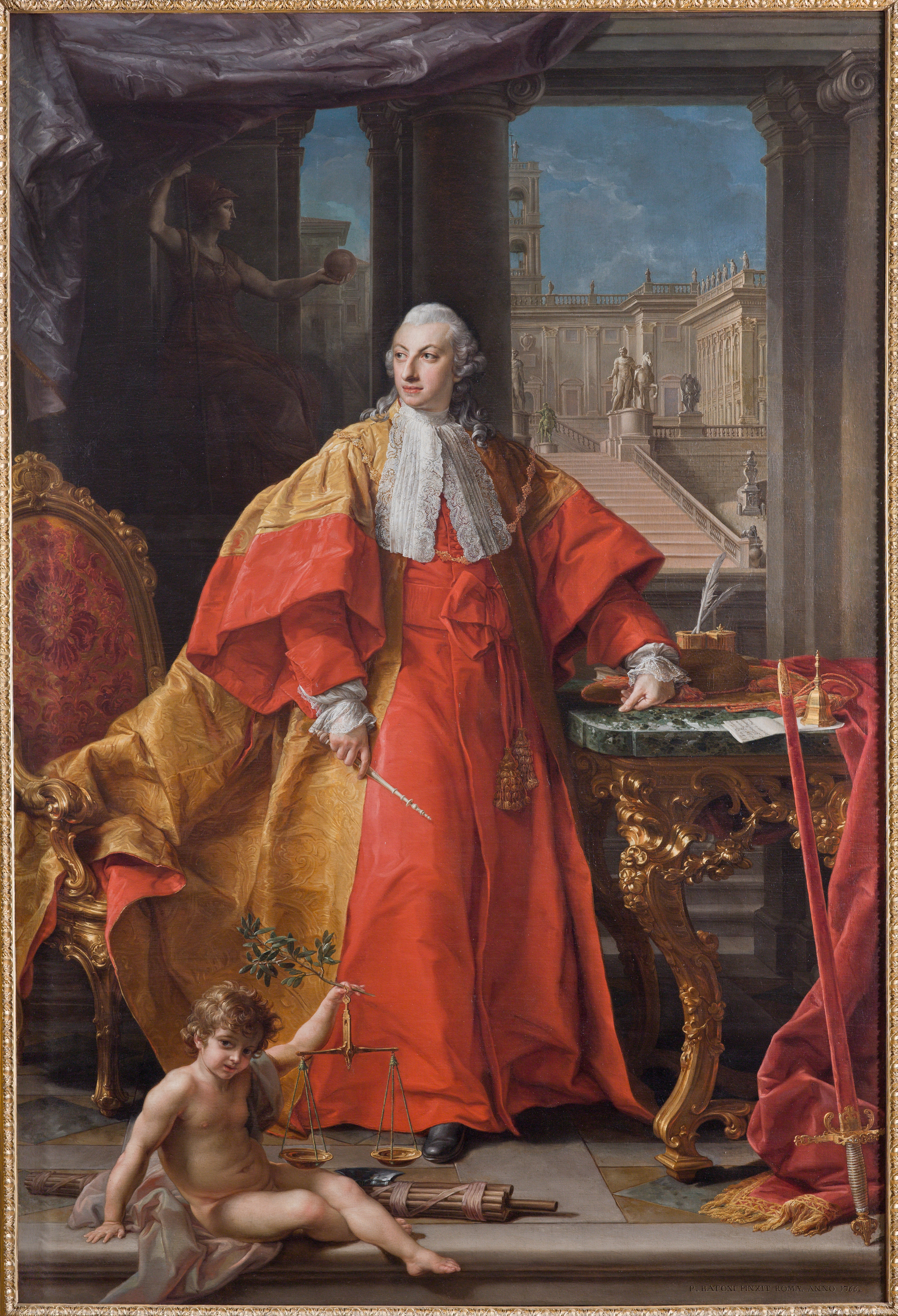 Pompeo Batoni (Lucca 1708 - Roma 1787) Ritratto di Clemente XIII Rezzonico, 1760 olio su tela, 136,5 x 98,5 cm Gallerie Nazionali di Arte Antica