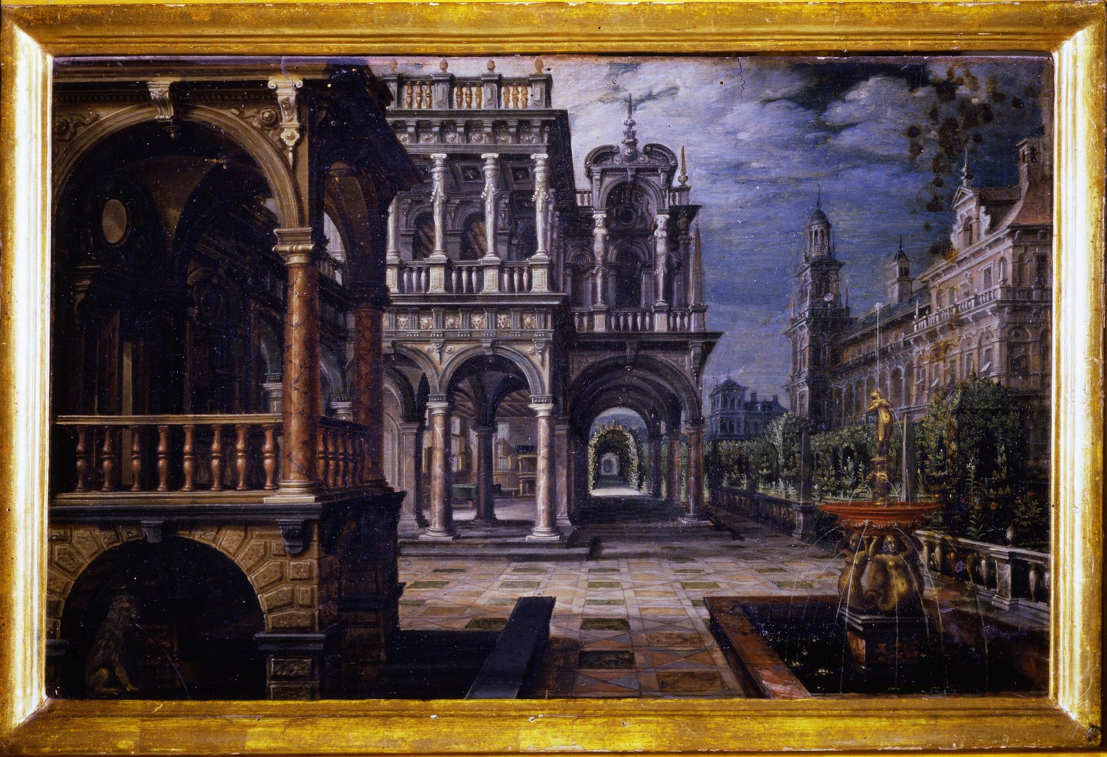 Paul Vredeman de Vries (Anversa 1567-1630?) Veduta di città ideale. 1607. Olio su tavola, cm 42x65. Firmata e datata “PAULUS (sic) VRED/VRIS 1607.” Siena, Pinacoteca Nazionale 