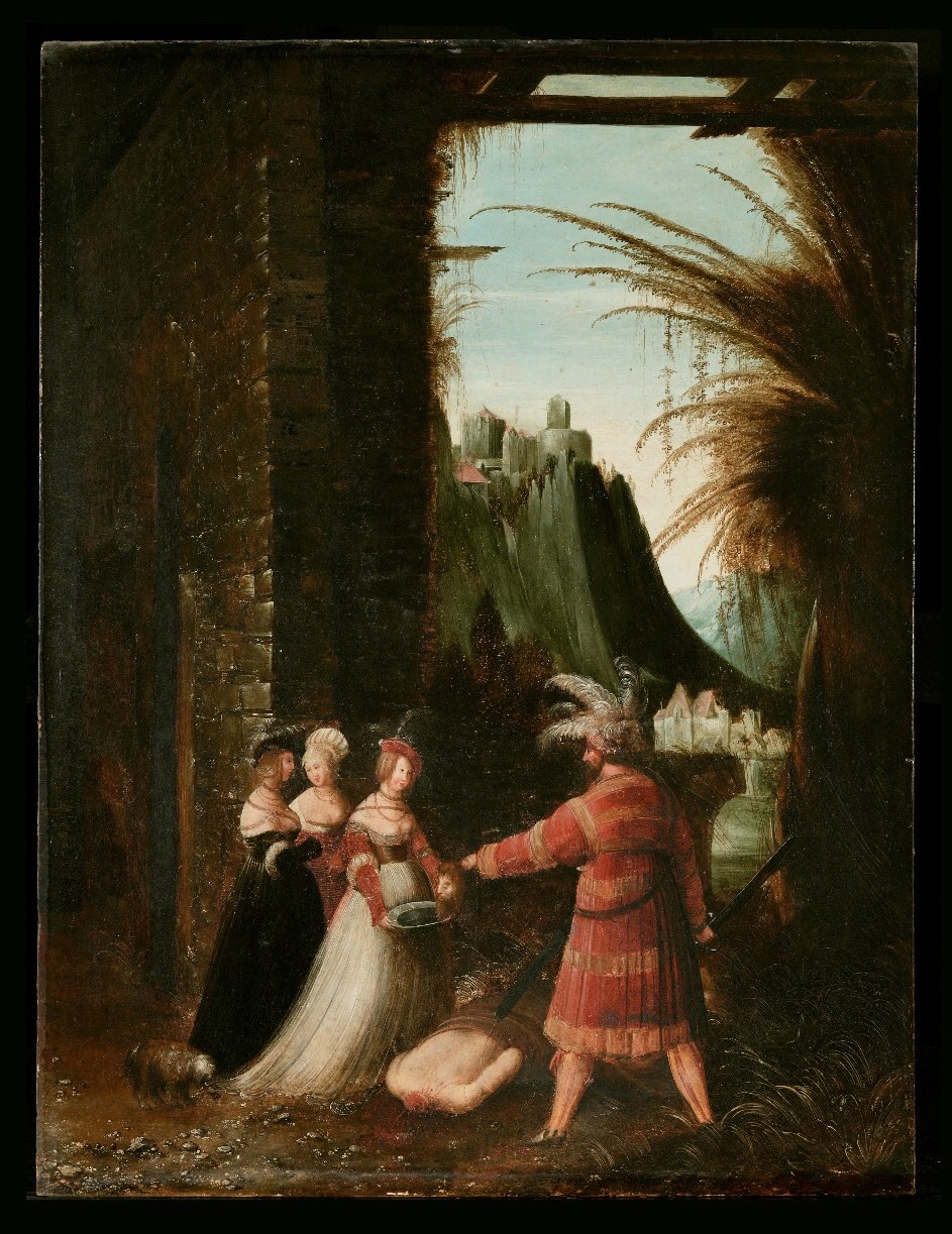 Maestro di Pulkau (attr.) (attivo tra il 1510 e il 1520 ca.) Decollazione di San Giovanni Battista. Secondo decennio del secolo XVI. Olio su tavola, cm 51x41. Siena, Pinacoteca Nazionale 
