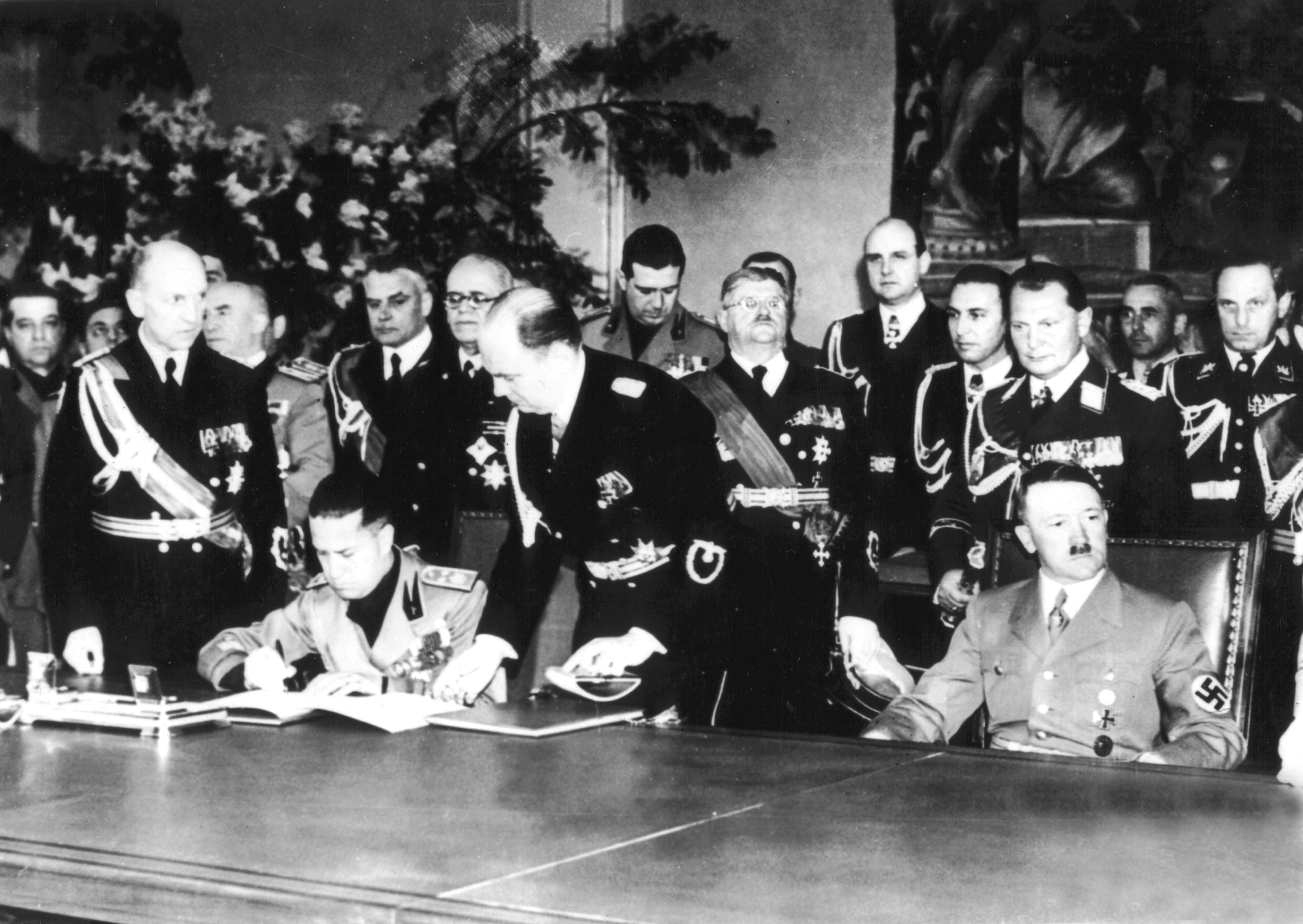 In occasione della firma del patto d'acciaio con la Germania, nel 1939