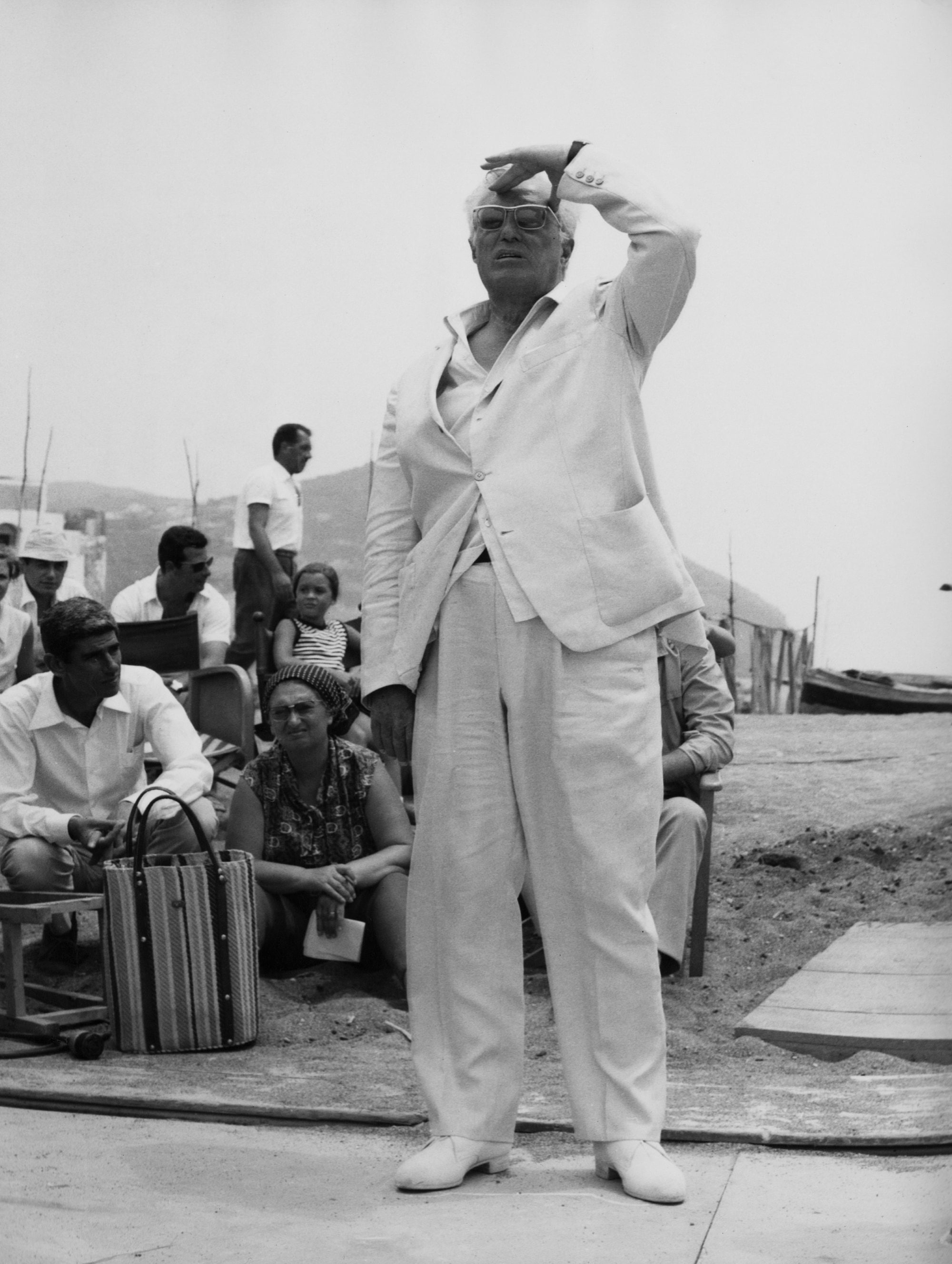 Vittorio De Sica gira Caccia alla volpe nel 1965