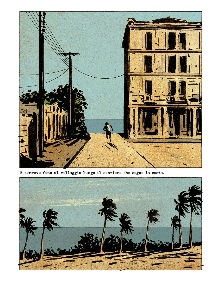 IL VECCHIO E IL MARE di Ernest Hemingway, disegni di Thierry Murat, pubblicato da Mondadori Ink.