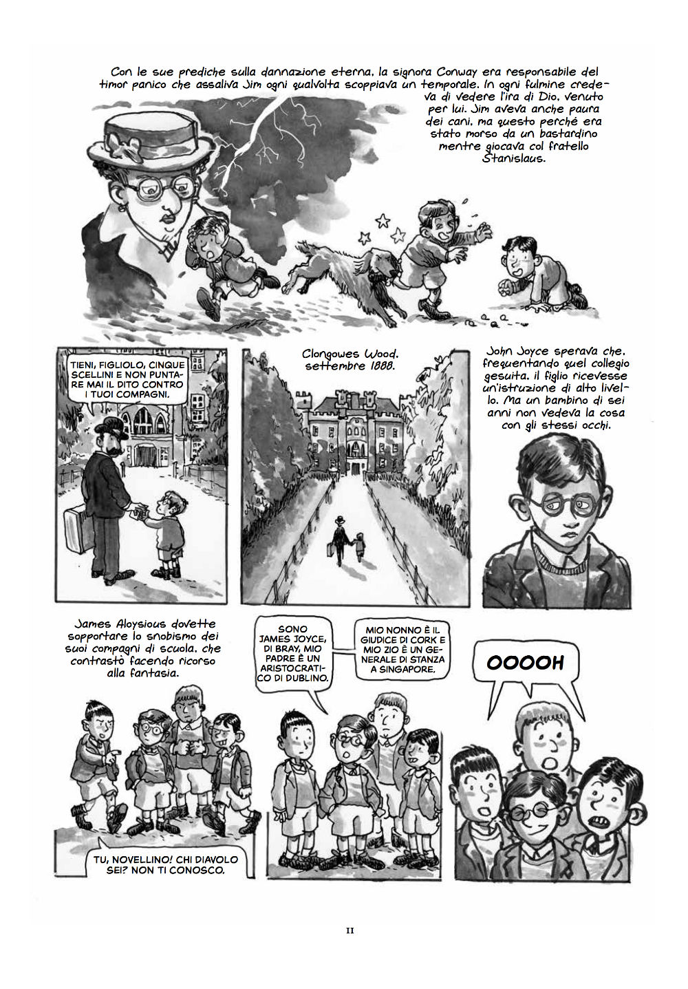 "JAMES JOYCE. RITRATTO DI UN DUBLINESE" testi e disegni di Alfonso Zapico, pubblicato da 001 Edizioni.