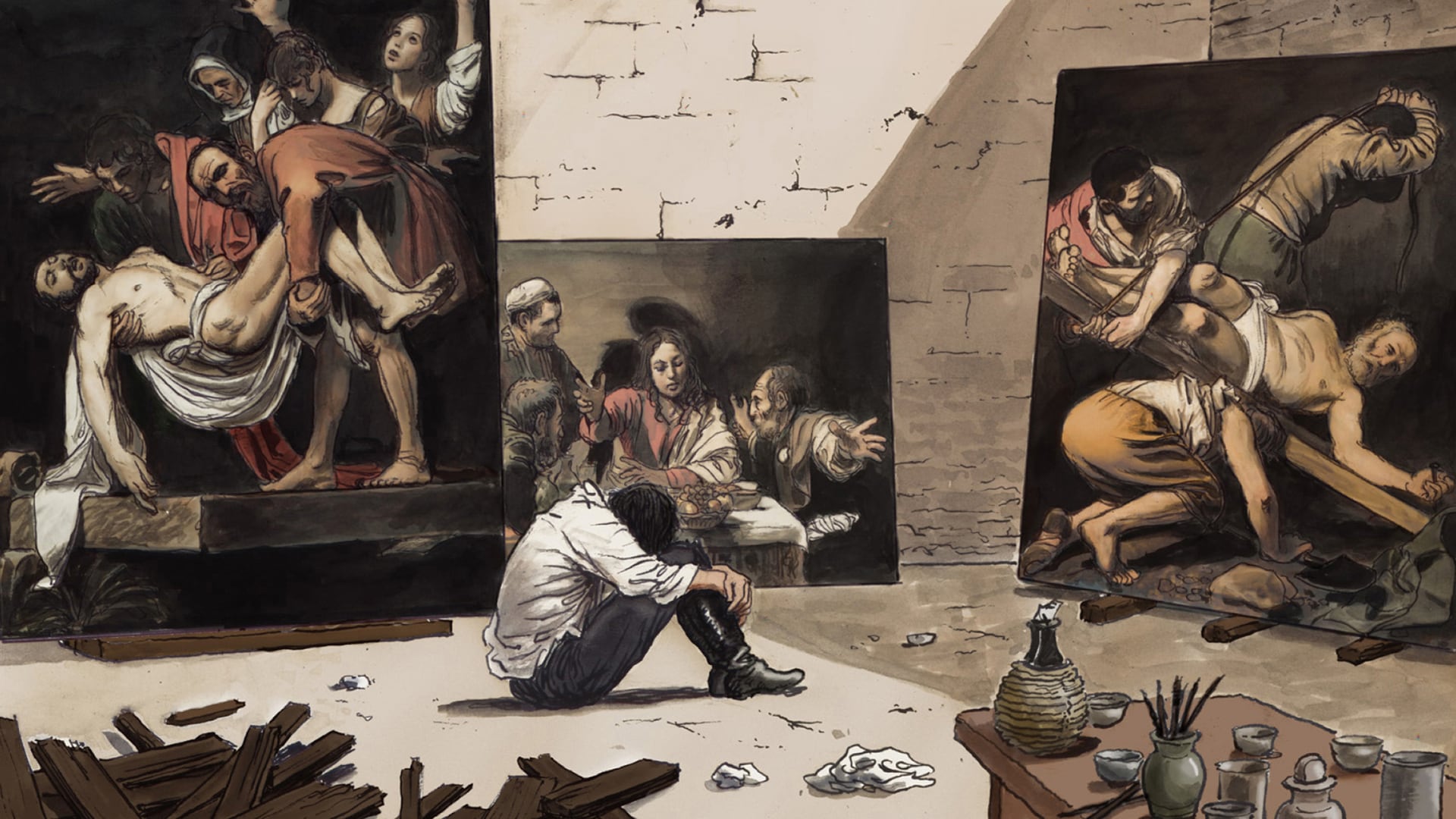 "Caravaggio - La tavolozza e la spada" di Milo Manara