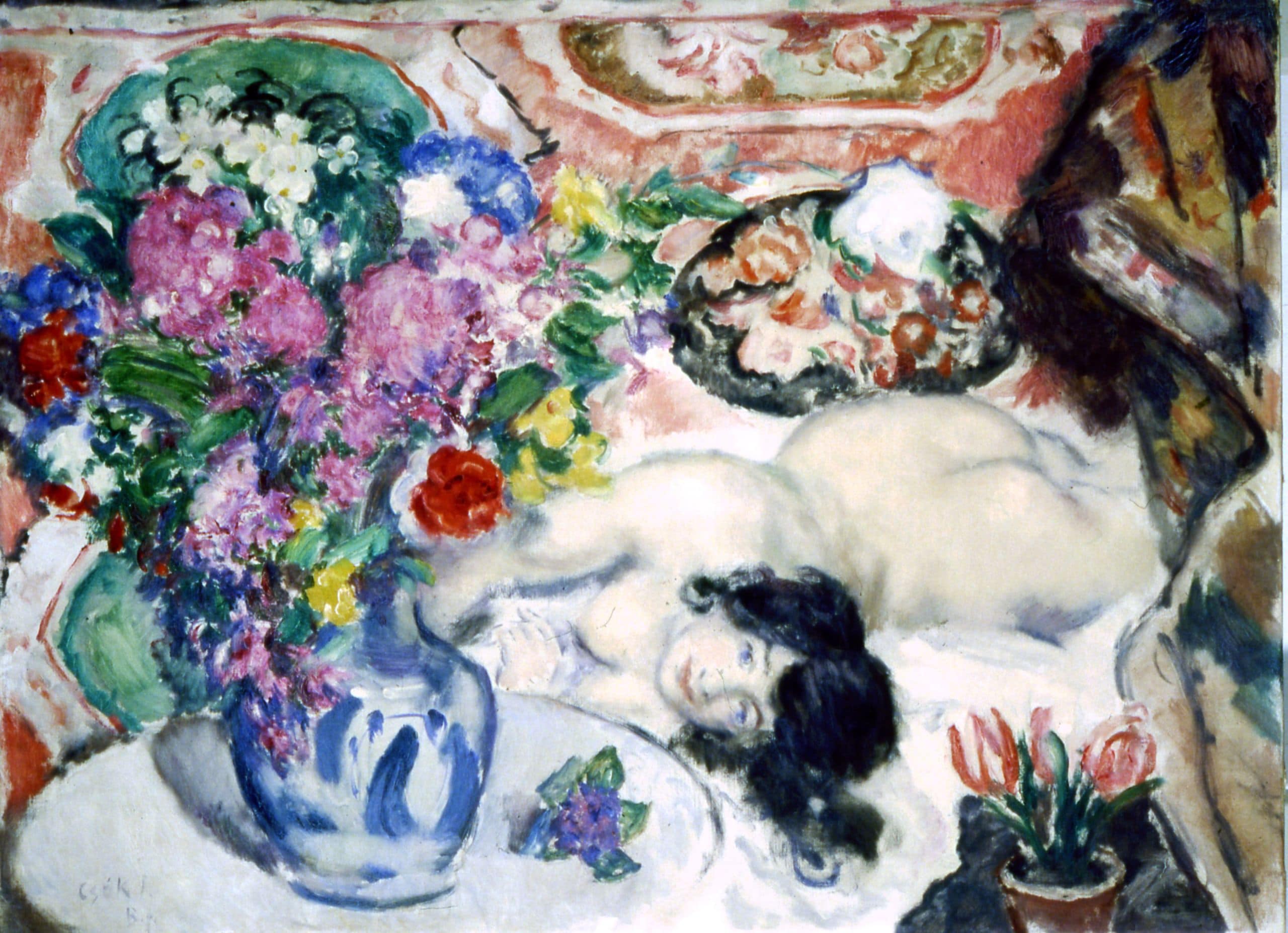 Istvan Csok. Angolo di studio, 1905-1910. Olio su tela