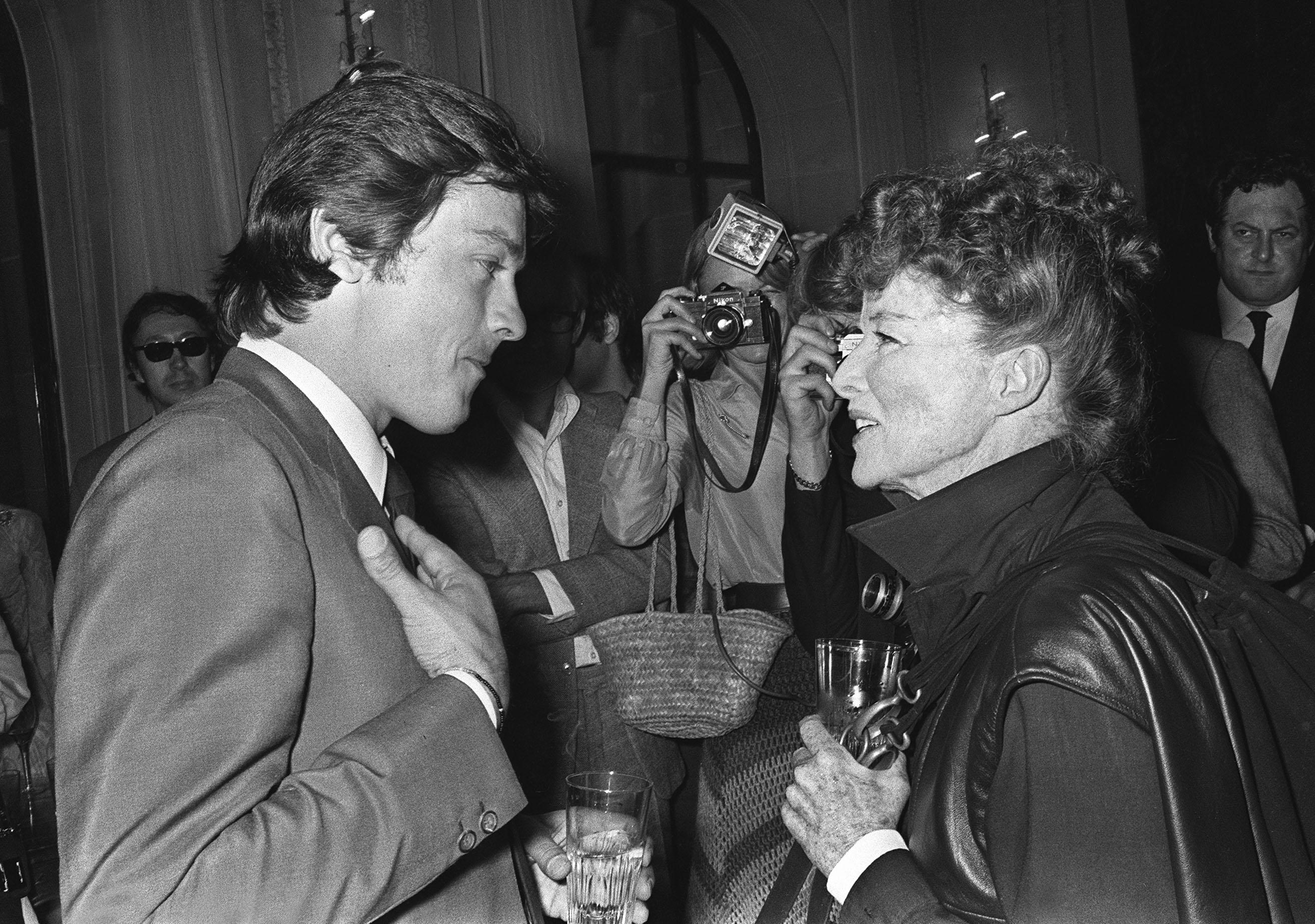 Katharine Hepburn e Alain Delon 1971 Parigi