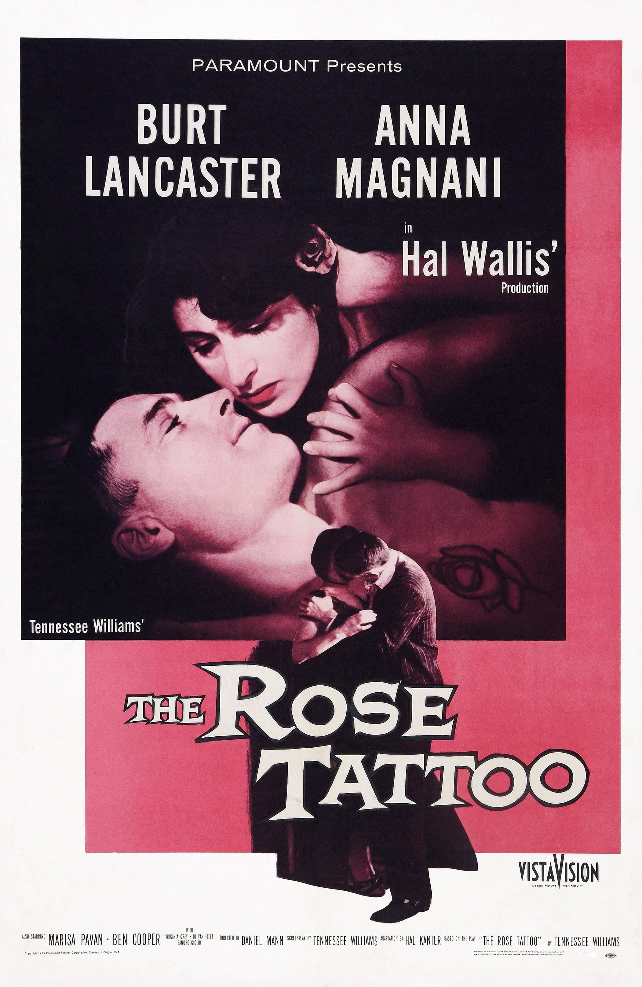 Locandina originale de La rosa tatuata 1956