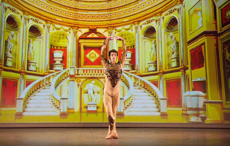 Prova generale per Kings of the Dance al London Coliseum, Londra, Regno Unito. Prototipo di Massimiliano Volpini eseguito da Roberto Bolle.