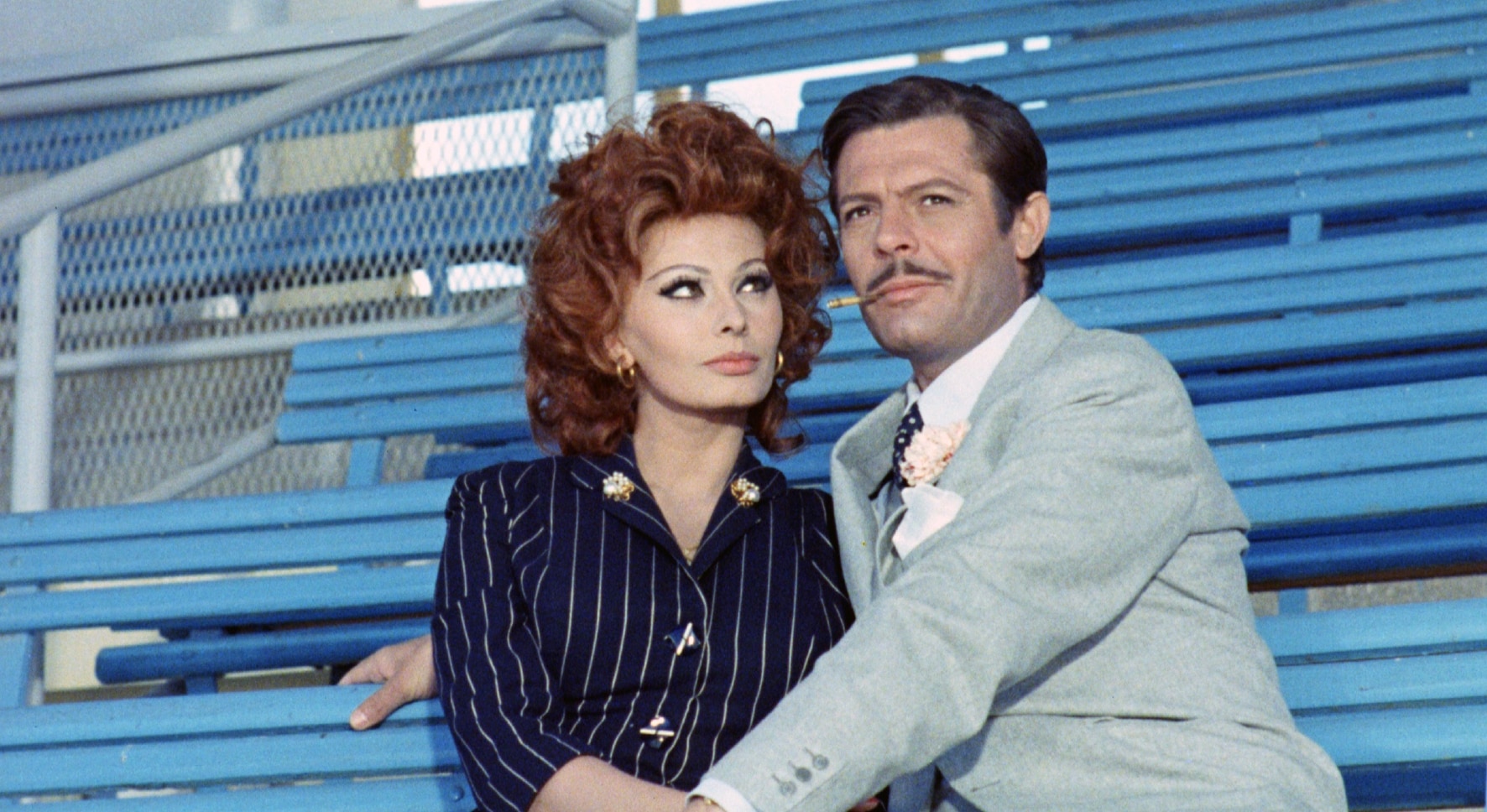 Sofia Loren e Marcello Mastroianni in "Matrimonio all'italiana" di Vittorio De Sica, 1964