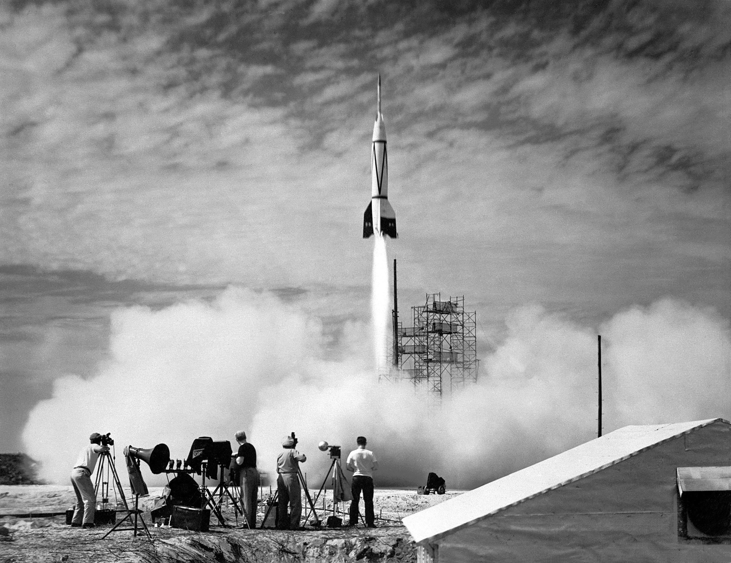 Primo missile lanciato dagli americani il 24 luglio 1950, a Cape Canaveral