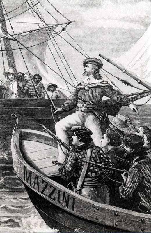 Un giovane Giuseppe Garibaldi, nella sua esperienza in America Latina