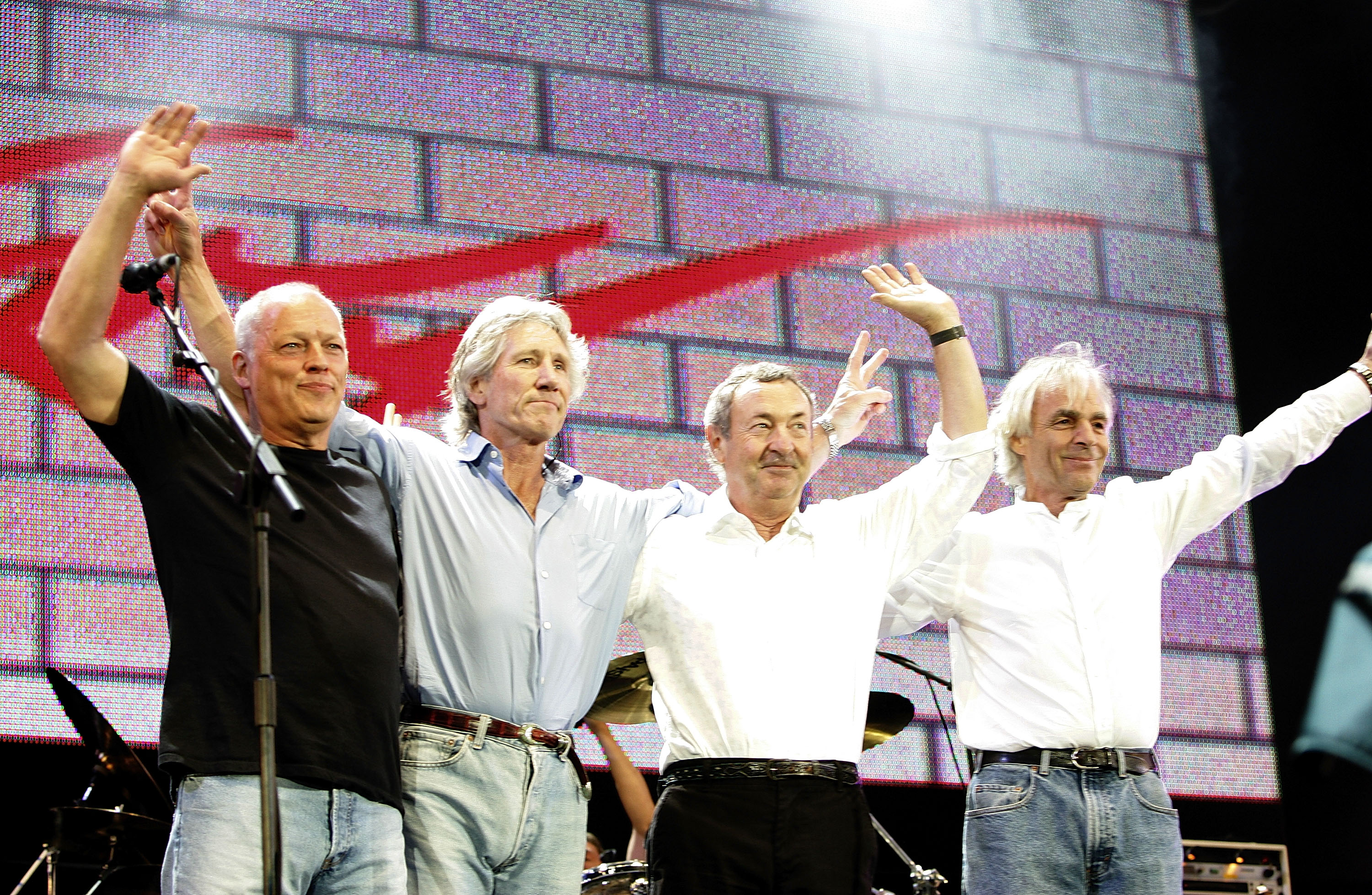 Da sinistra a destra: David Gilmour, Roger Waters, Nick Mason and Rick Wright. I Pink Floyd oggi 