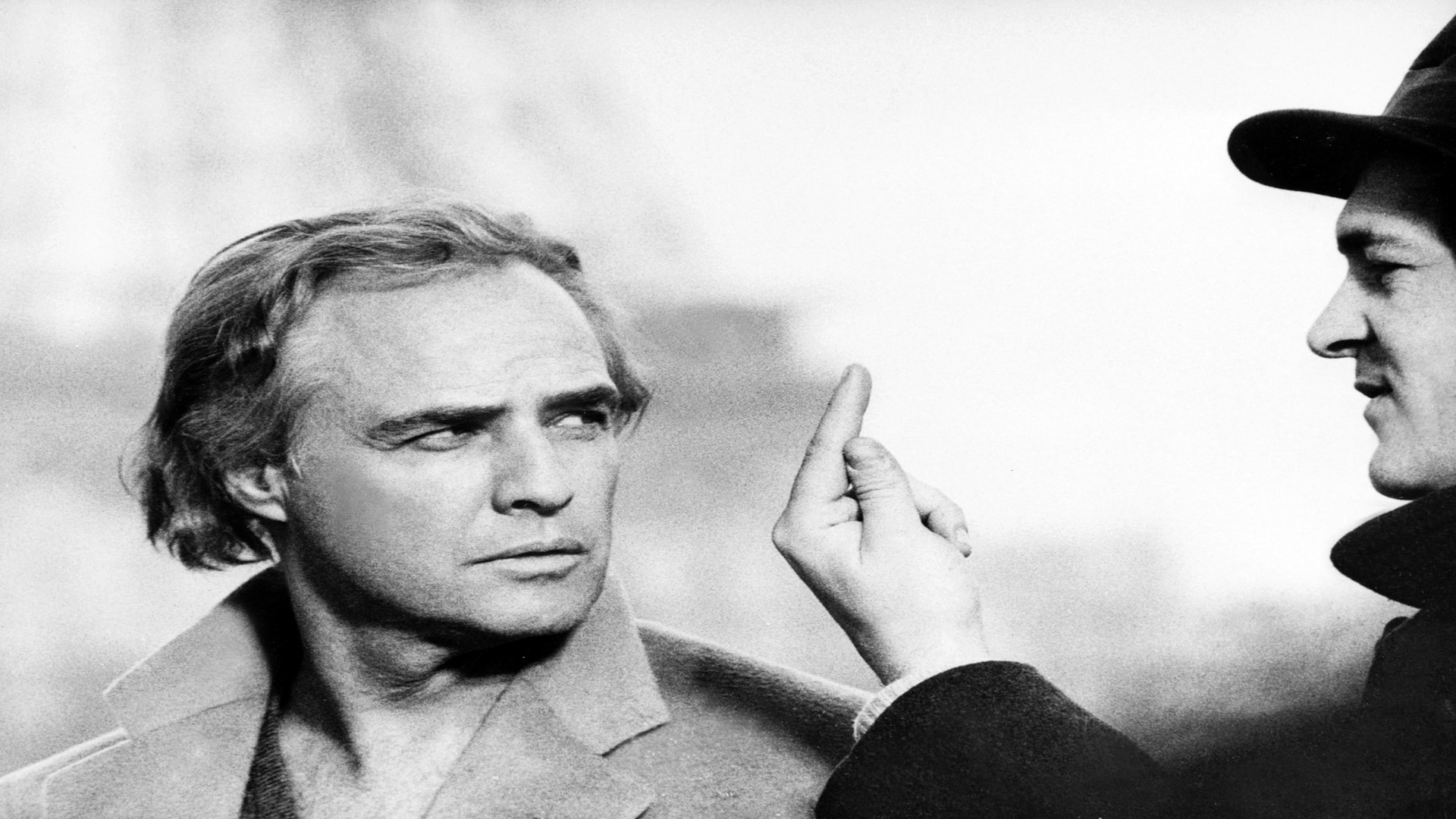 Bertolucci sul set con Marlon Brando 1972