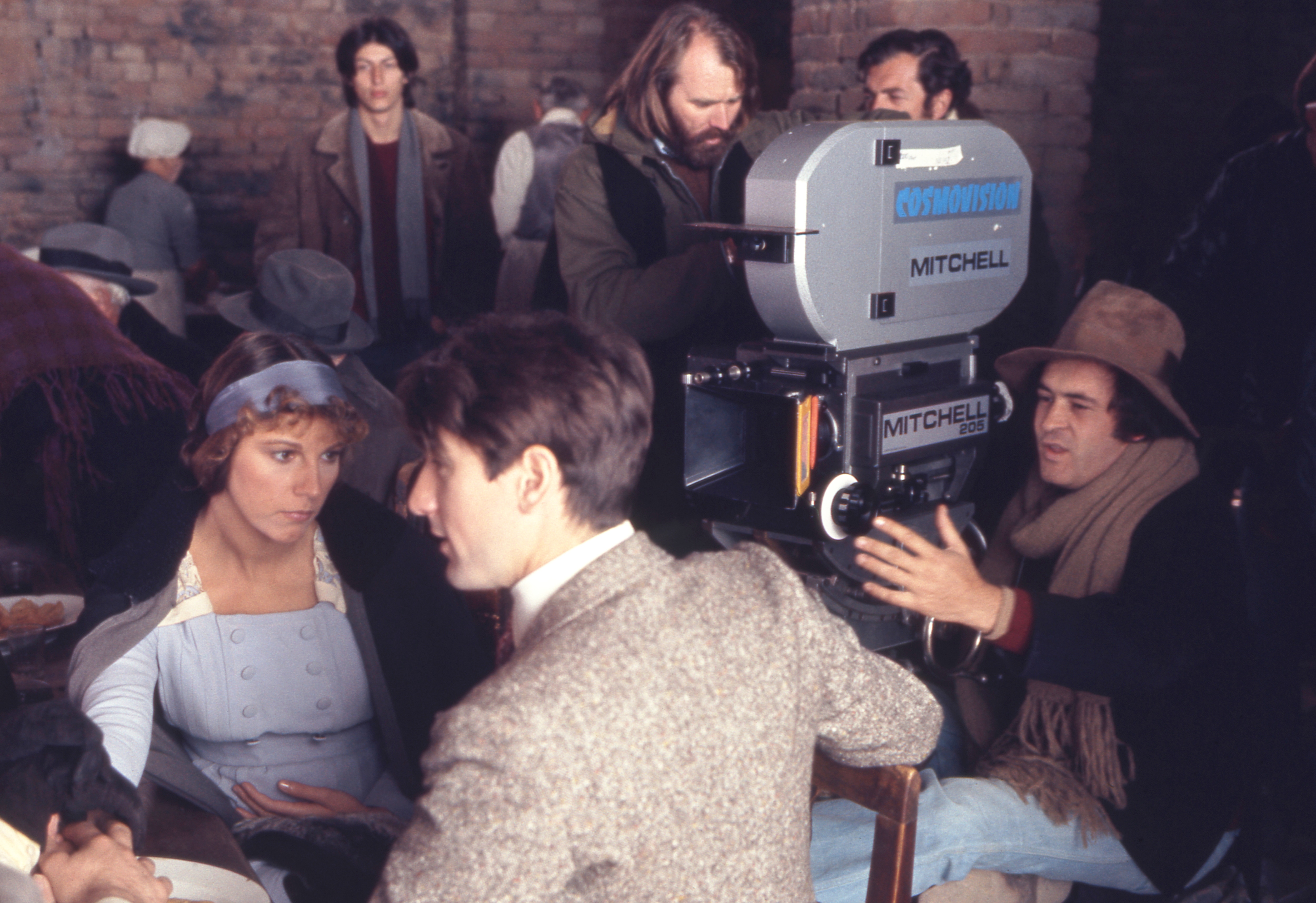 Sul set del film Novecento 1976