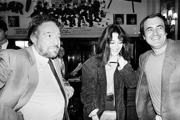 Al ristorante con Ugo Tognazzi e Ainouk Aimée interpreti del film La tragedia di un uomo ridicolo 1981