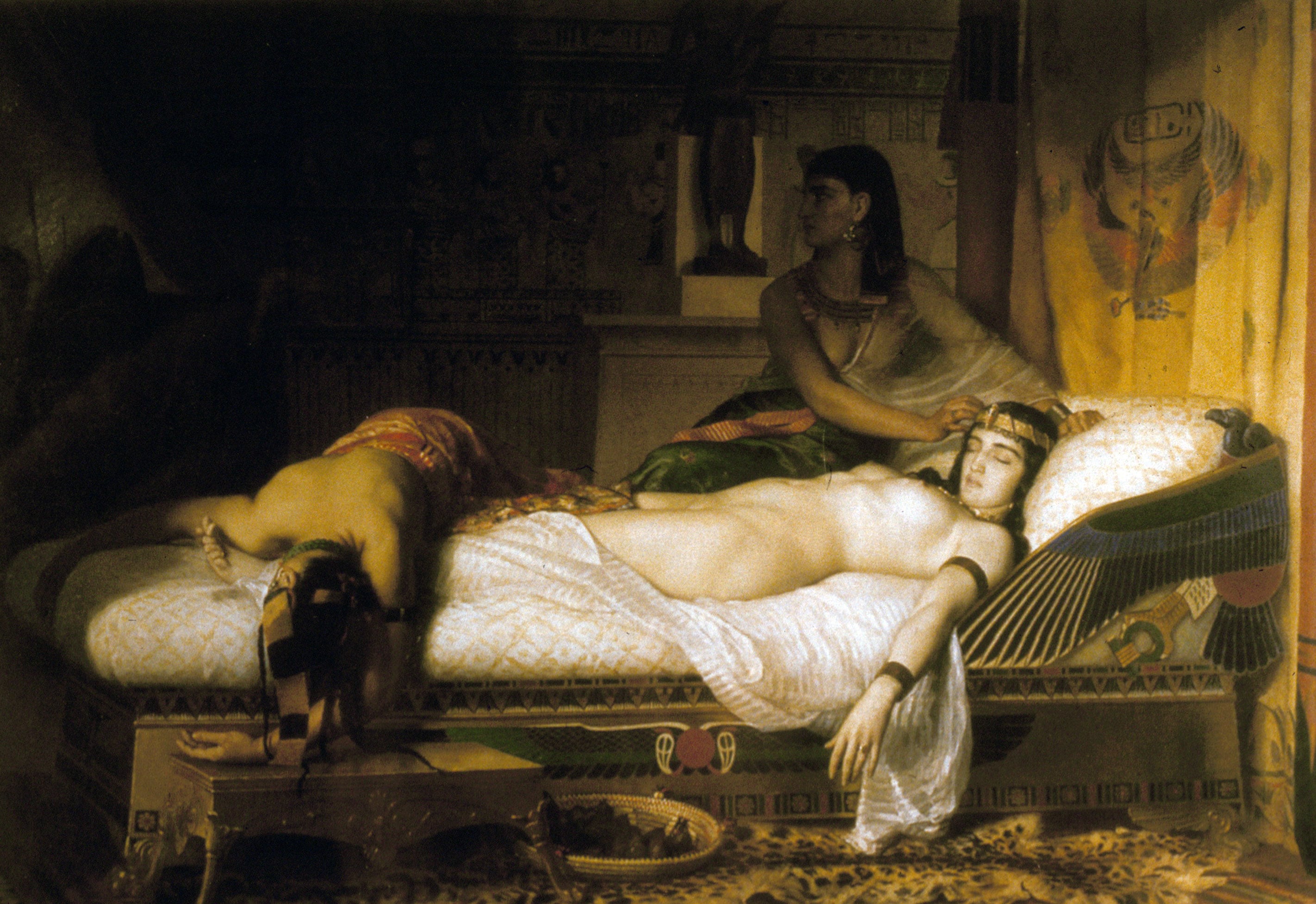 La morte di Cleopatra, avvenuta insieme a Marco Antonio ad Alessandria d'Egitto che nei loro sogni doveva diventare la nuova Roma