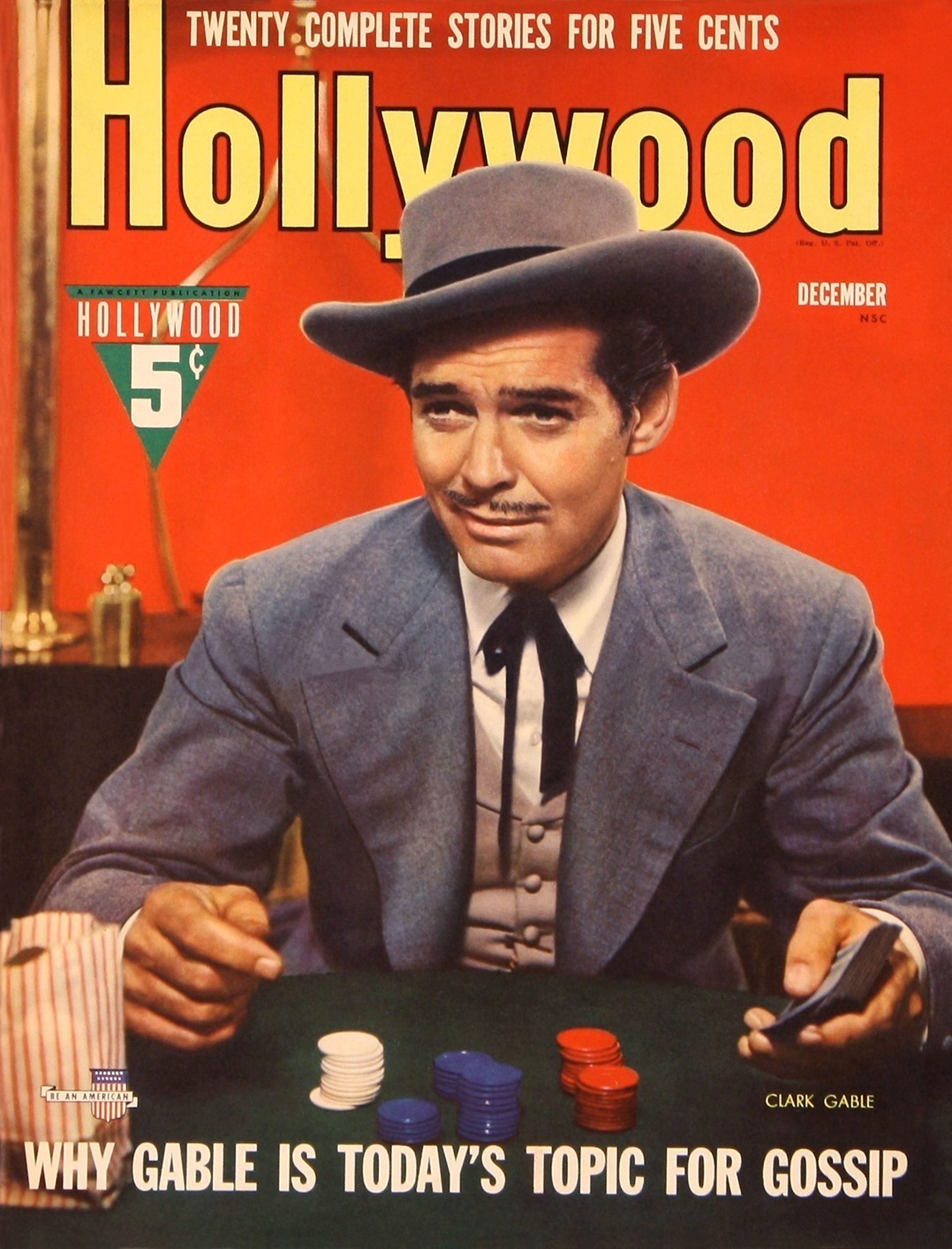 Clarke Gable sulla copertina della rivista Hollywood
