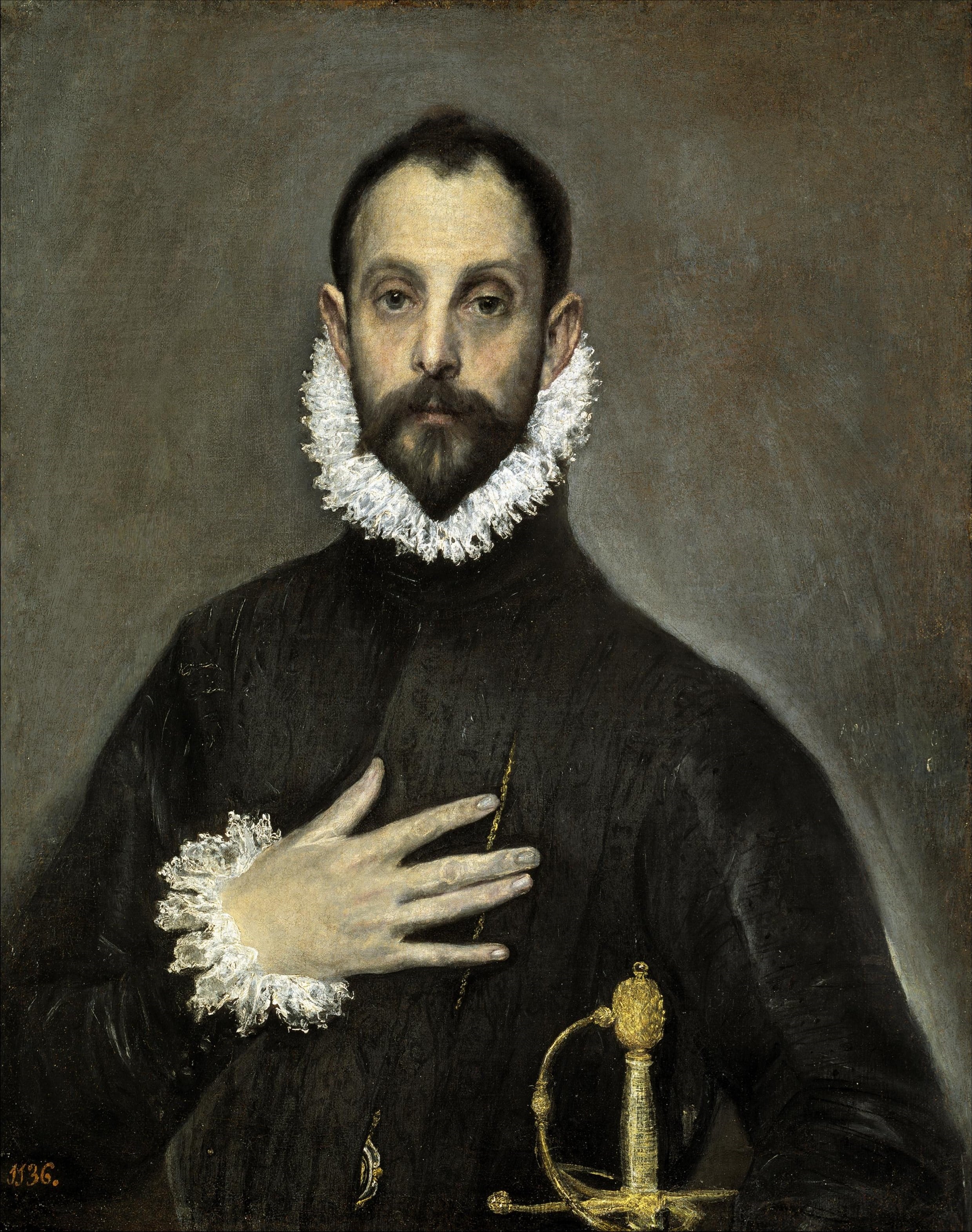 El Greco, Il cavaliere con la mano sul petto (1578 - 1580)