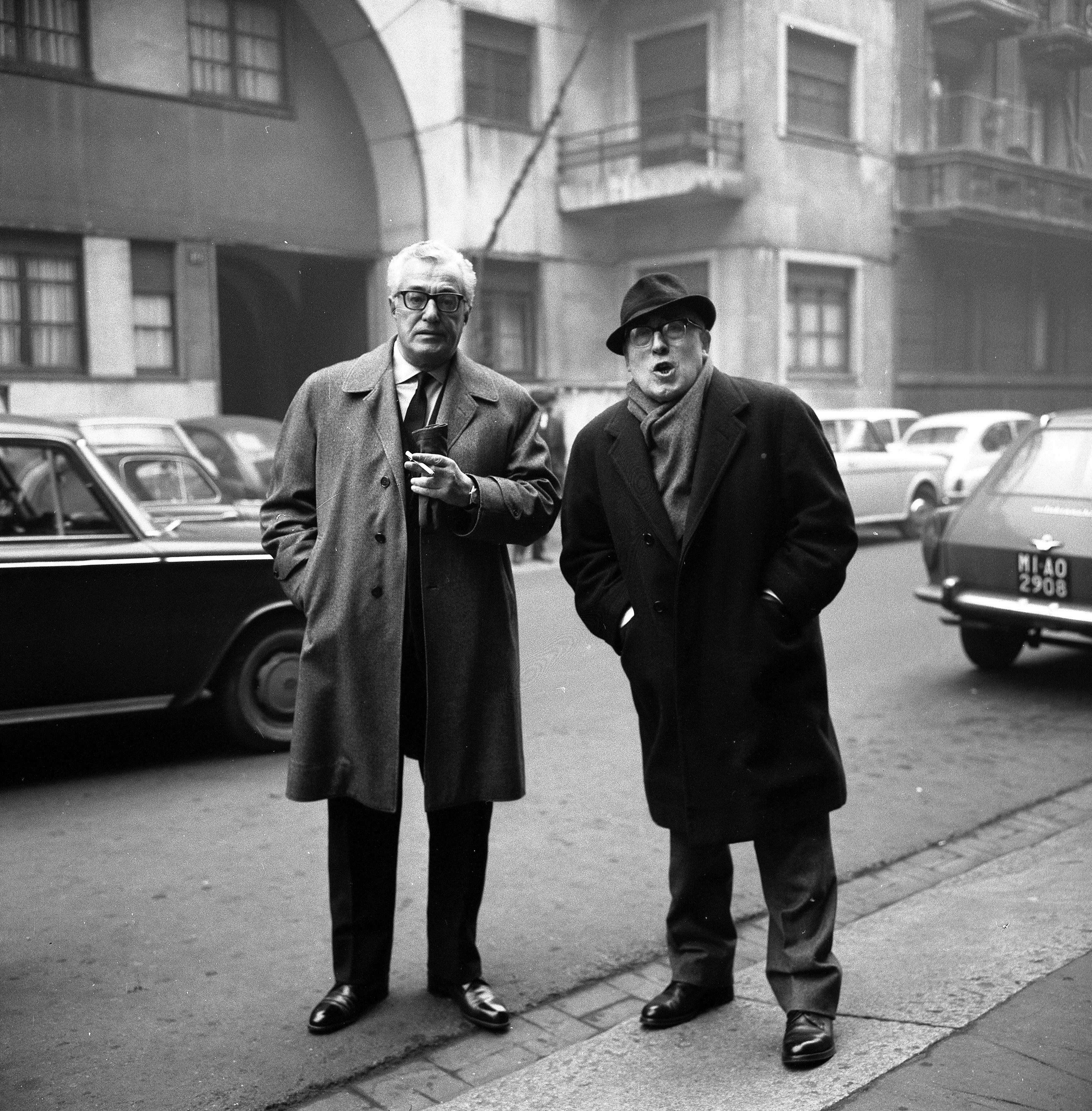 Cesare Zavattini con Vittorio De Sica