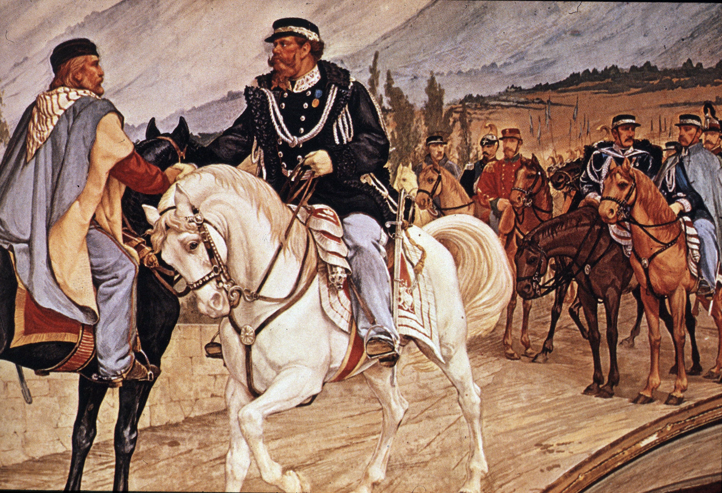 Incontro a Teano il 26 tra il re Vittorio Emanuele II e Giuseppe Garibaldi, che gli consegna il controllo del Regno delle Due Sicilie 