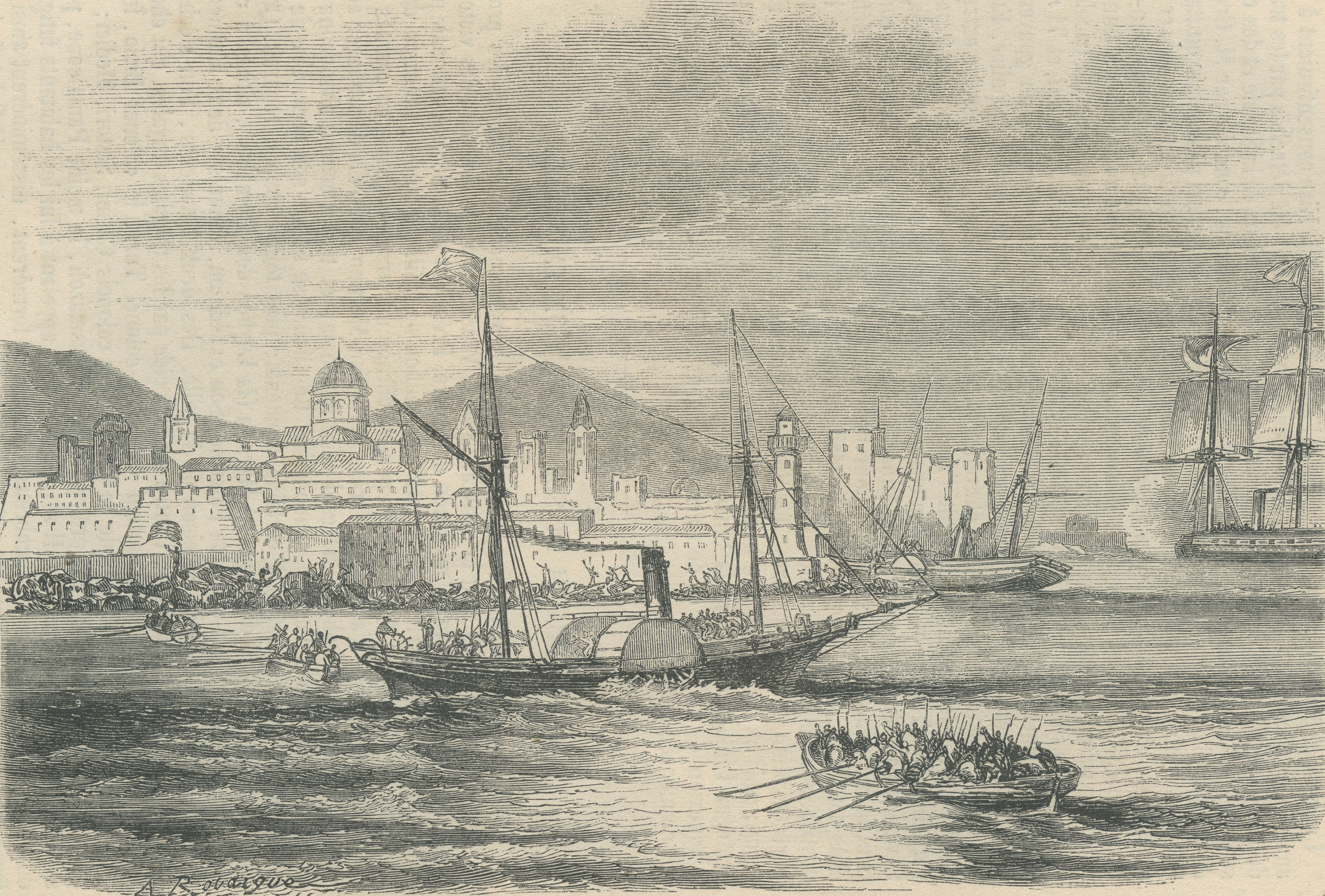 Arrivo dei Mille presso Marsala in Sicilia, l'11 maggio 1860