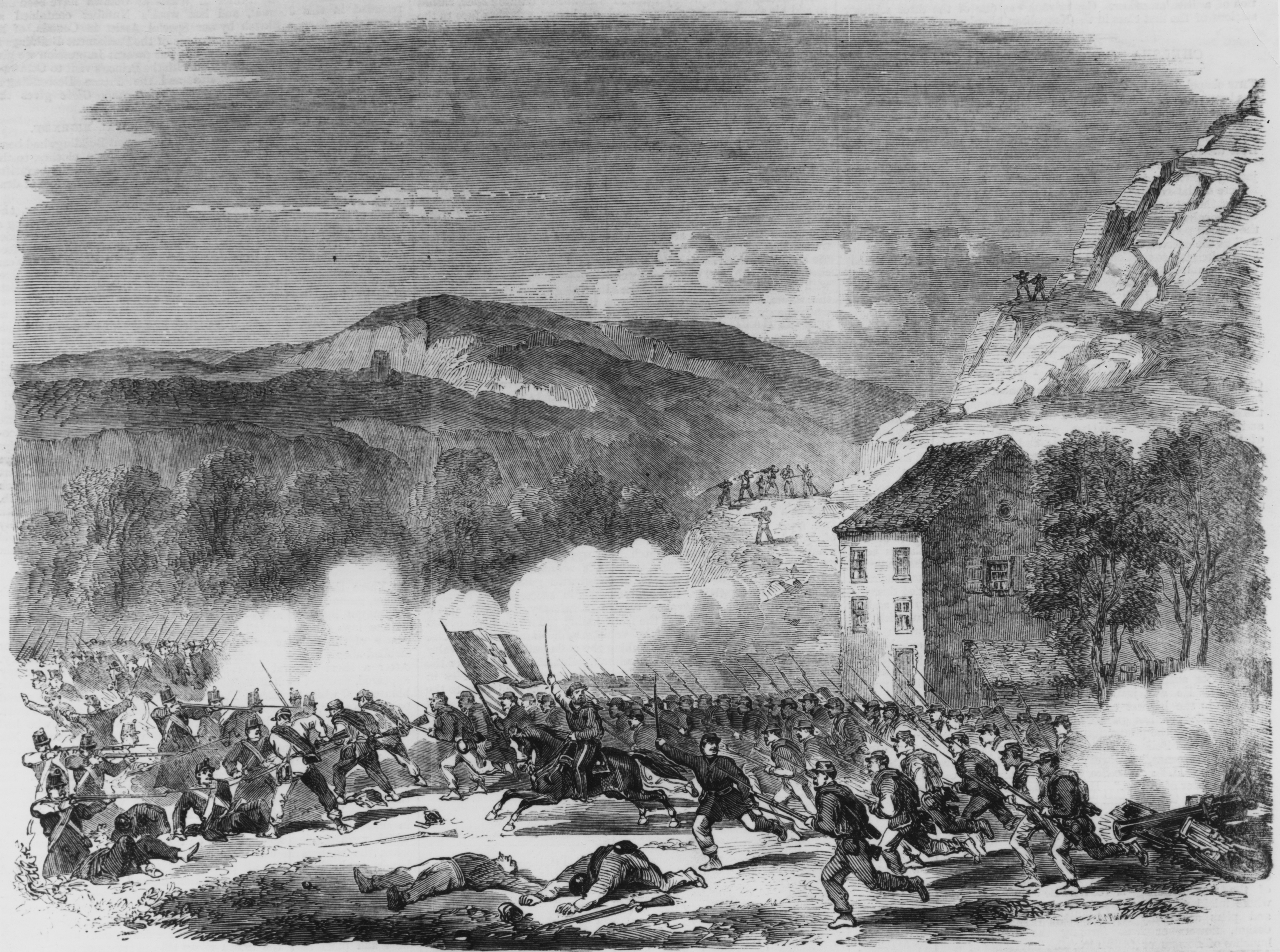 La battaglia di Volturno del 30 settembre 1860, mentre Garibaldi risale la penisola liberando il Mezzogiorno