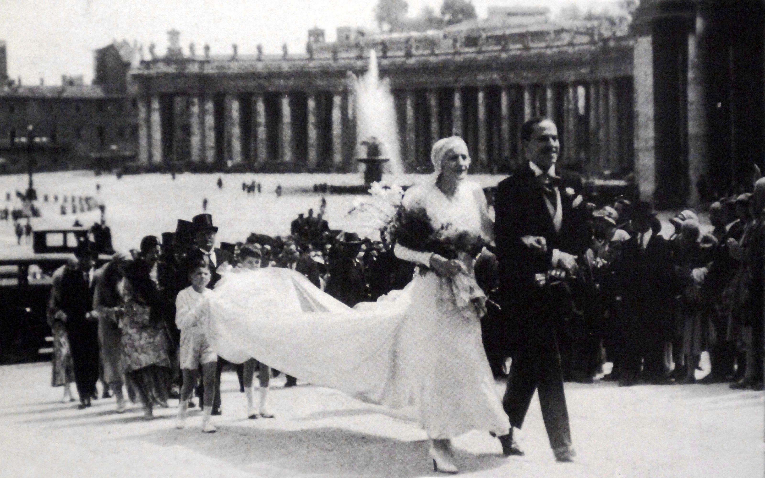 Un momento del matrimonio di Galeazzo Ciano ed Edda Mussolini