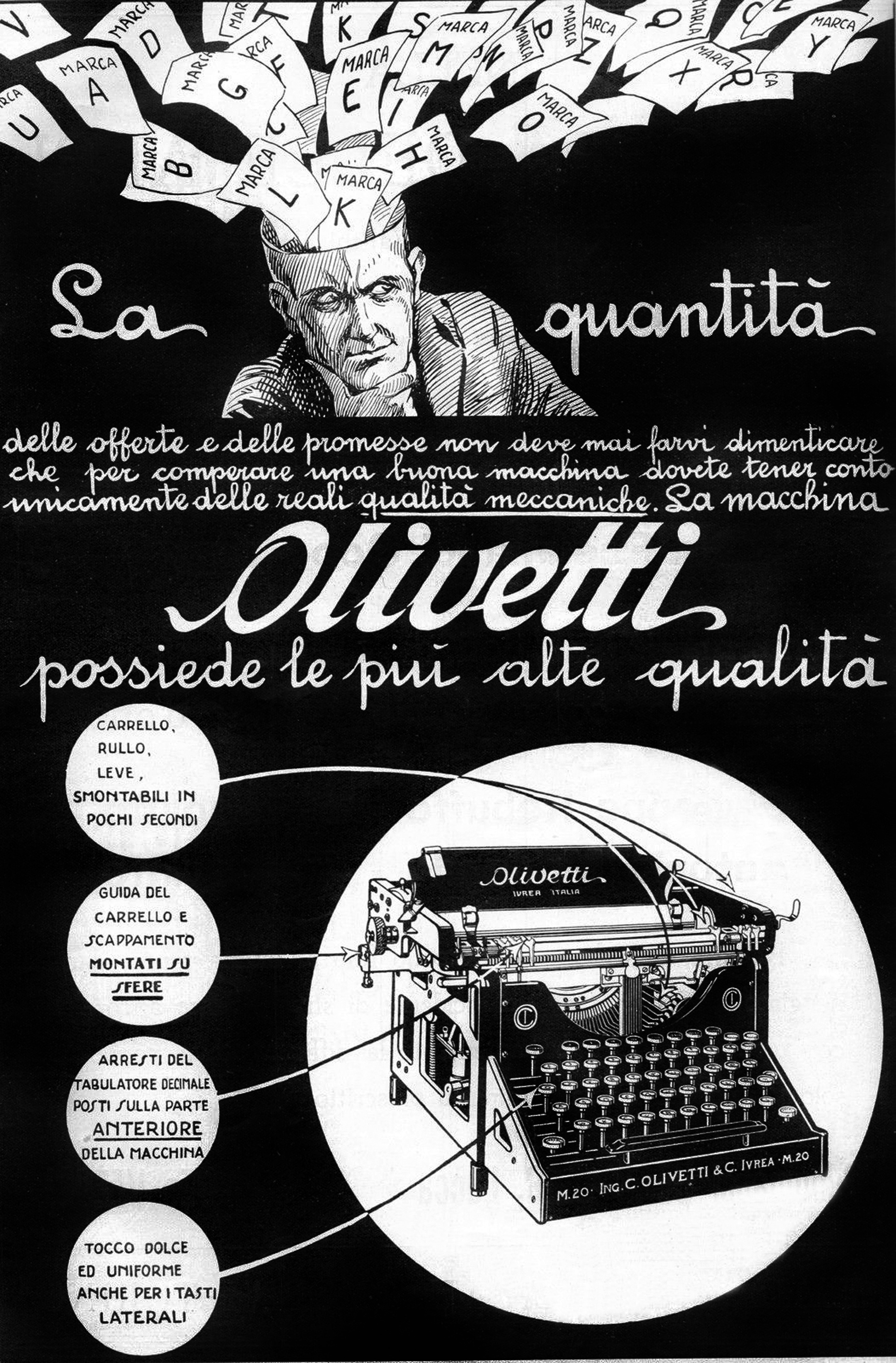 Manifesto pubblicitario degli anni Venti