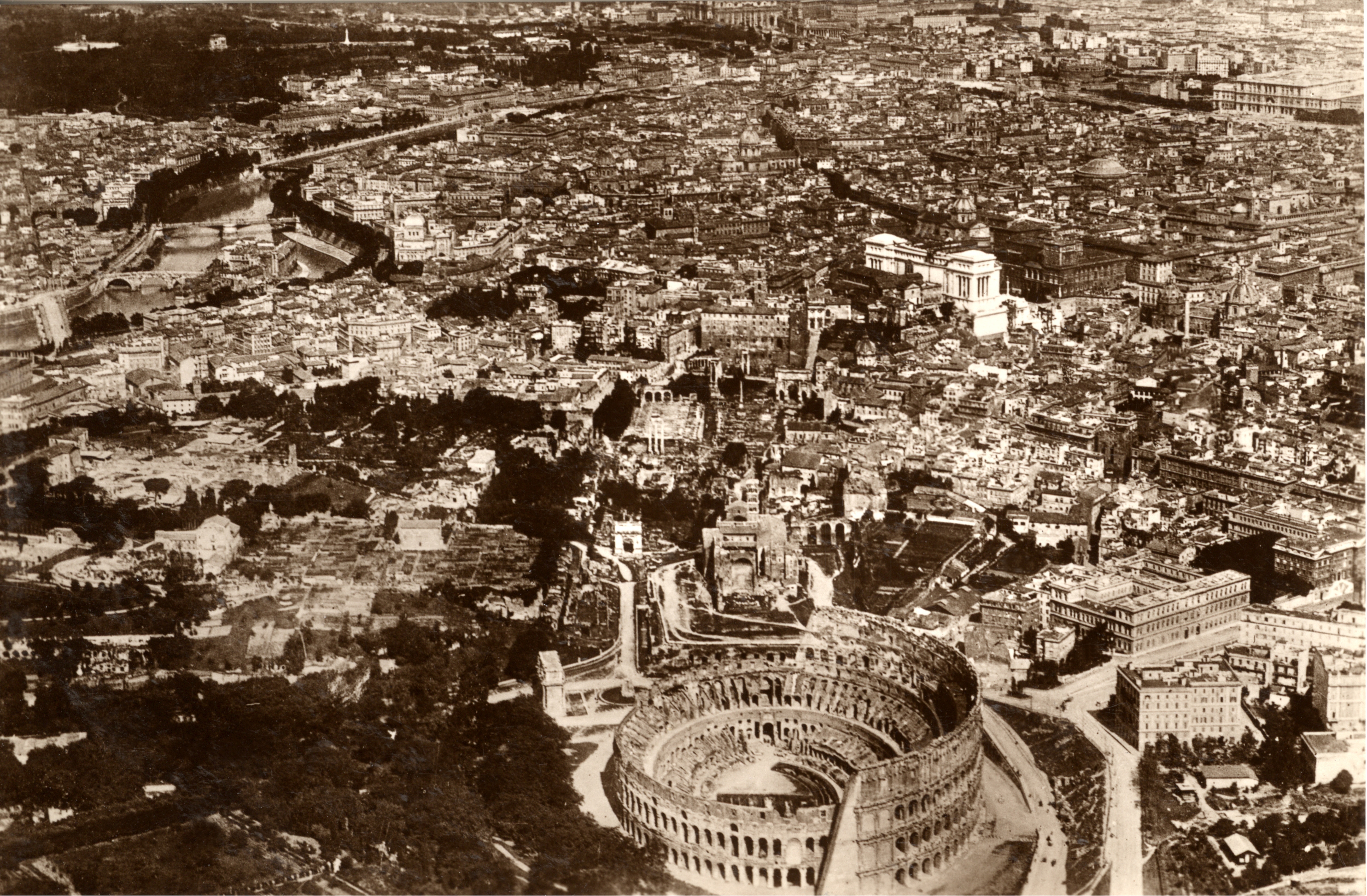 Veduta generale di Roma prima dello sventramento