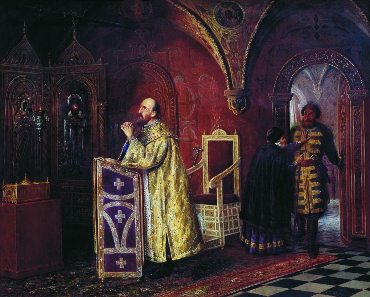 Lo Zar in preghiera