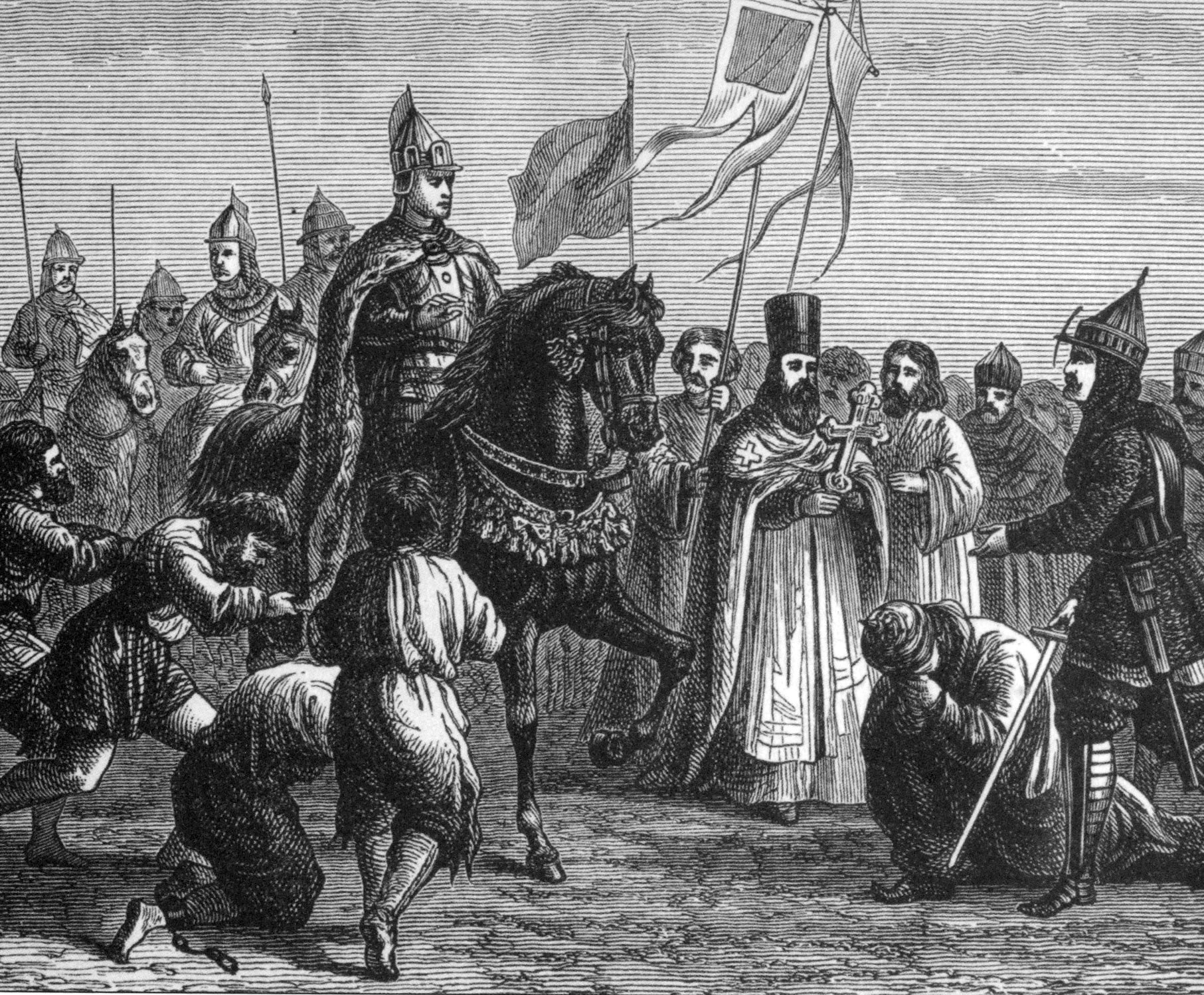Ivan IV durante l'assedio di Kazan