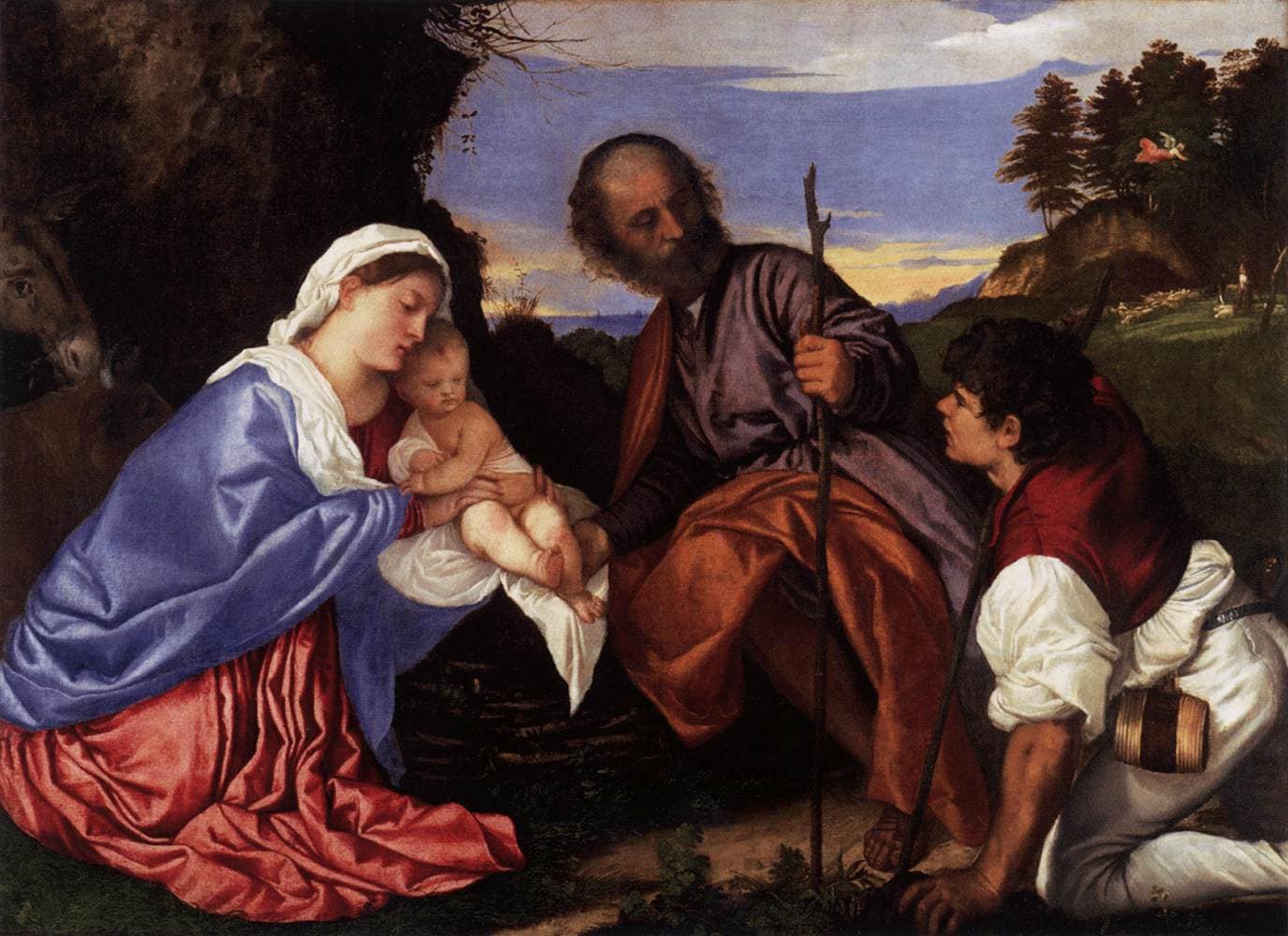 Sacra famiglia con un pastore (1510) National Gallery, Londra
