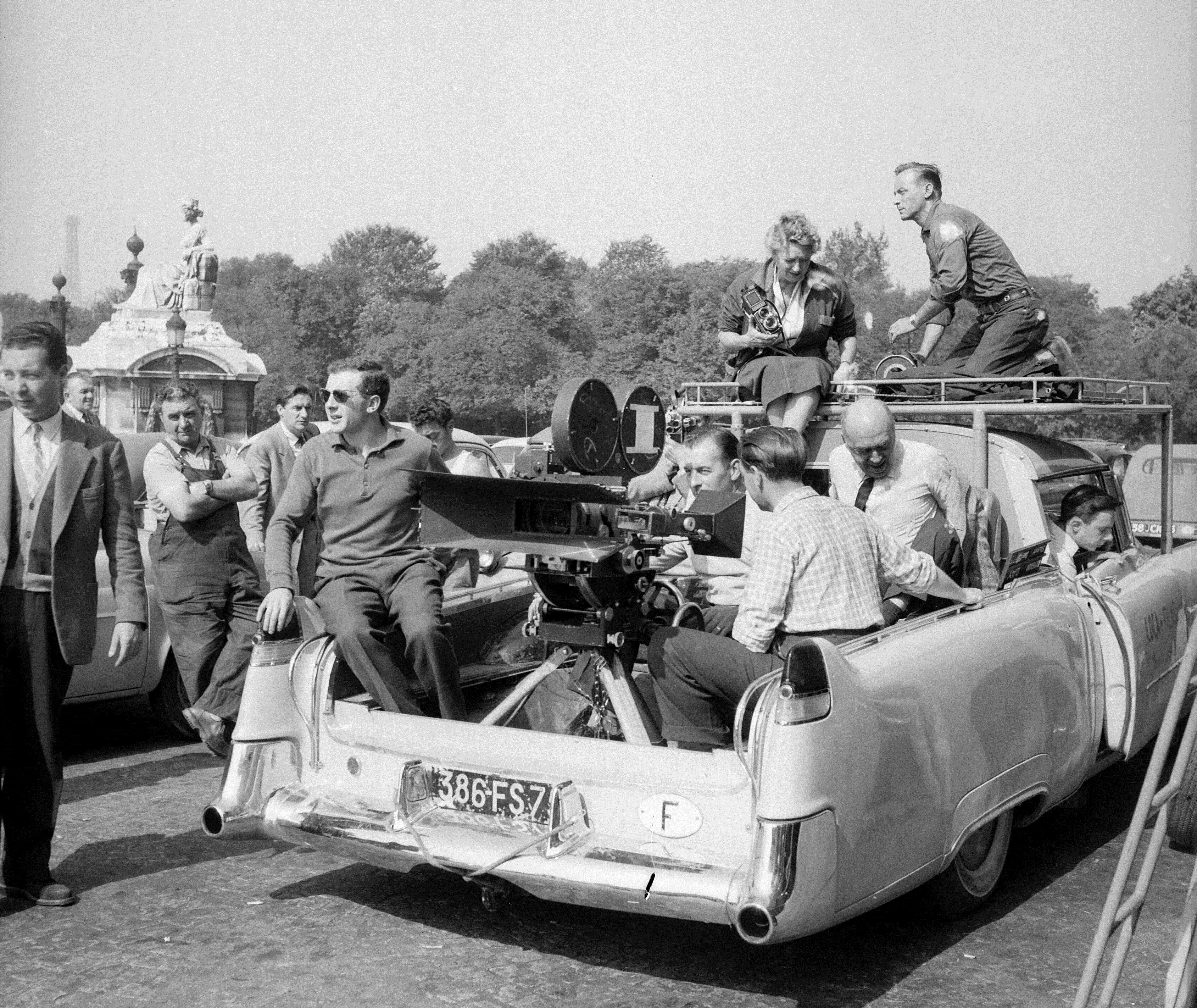 Sul set di Bonjour Tristesse nel 1958