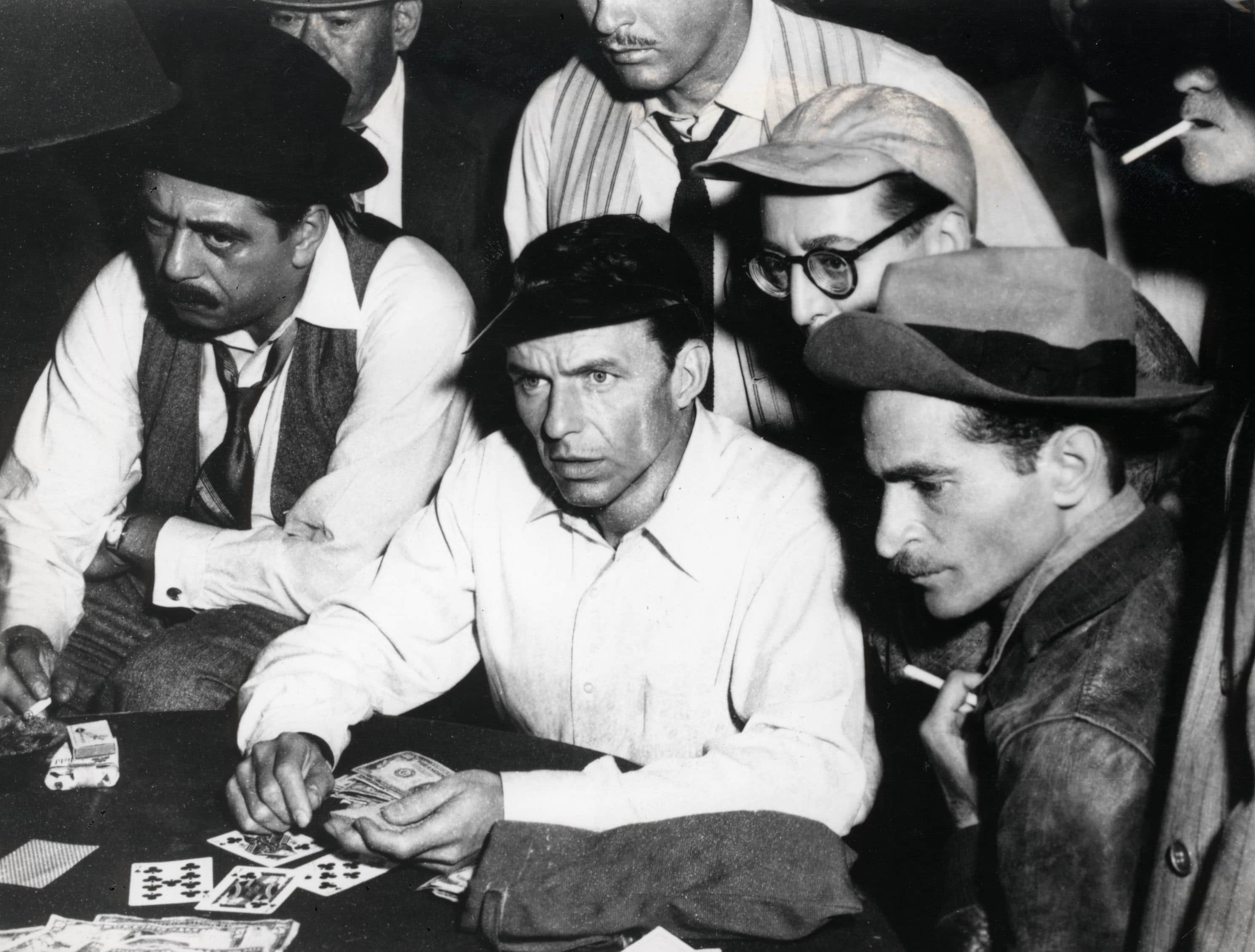 Frank Sinatra in L'uomo da braccio d'oro, 1955