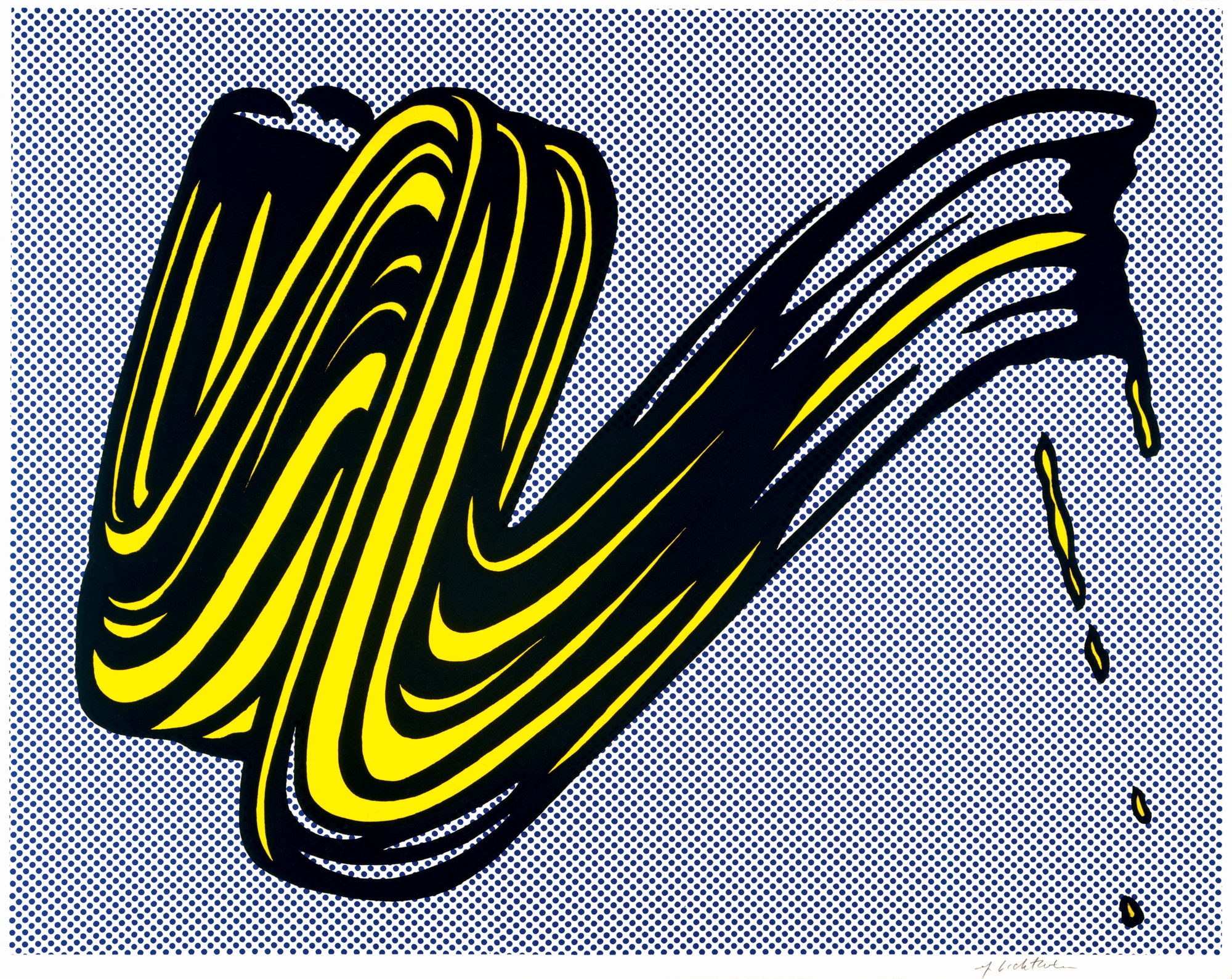 Roy Lichtenstein Brushstroke 1965 Litografia su carta bianca, spessa, liscia 58.4 x 73.6 cm Collezione privata, Courtesy Sonnabend Gallery, New York ©Estate of Roy Lichtenstein